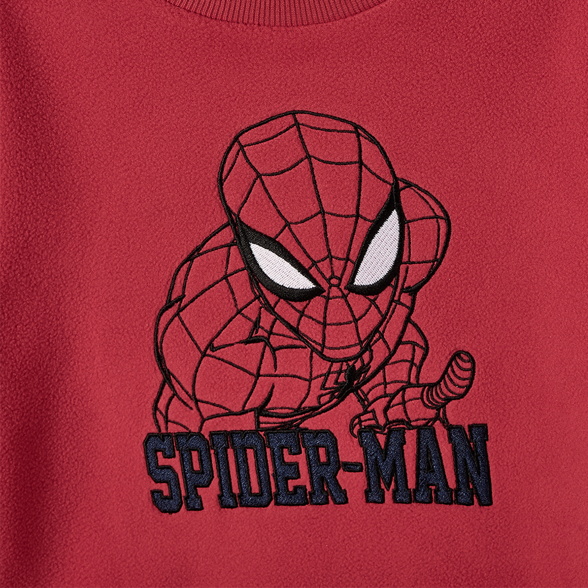 طقم بيجاما قطني بياقة مستديرة وأكمام طويلة مطرز بطبعة سبايدر مان من ديزني-boys-clothing-nightwear-image-5