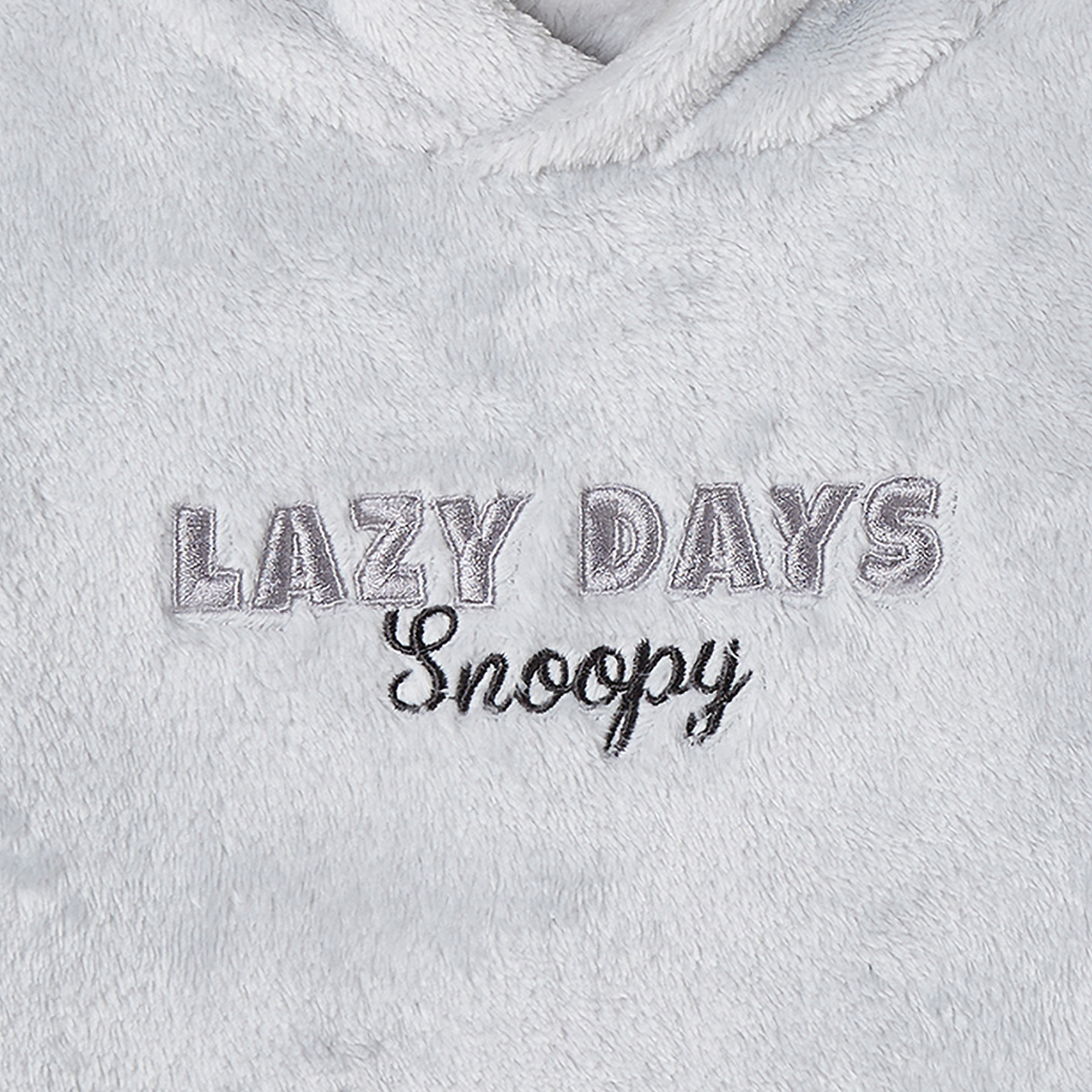 Cotton Hooded Neck Long Sleeves Pyjama Set with Snoopy Embroidery-boys-clothing-nightwear-image-6