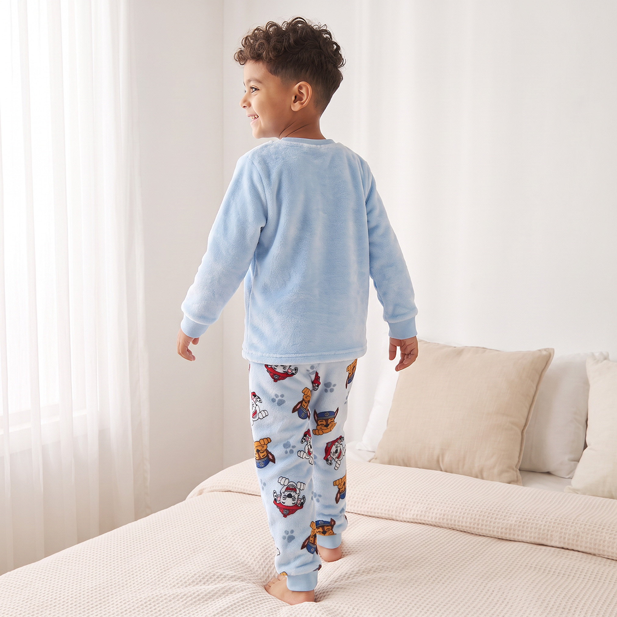 Crew Neck Long Sleeves Pyjama Set with PAW Patrol Print-boys-clothing-nightwear-image-2