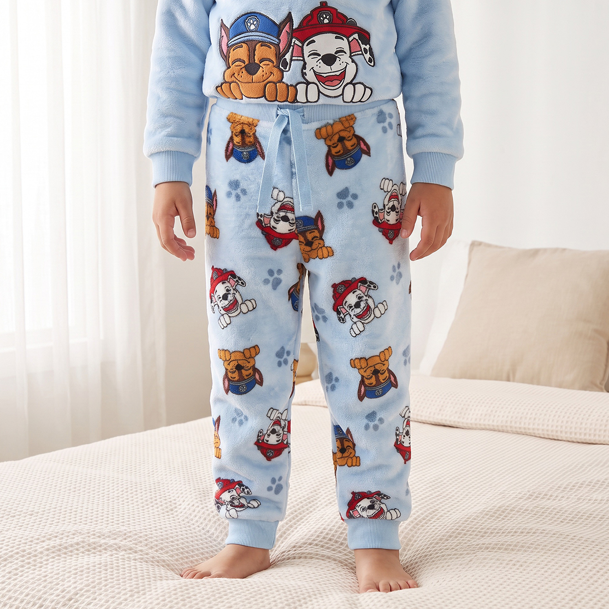 Crew Neck Long Sleeves Pyjama Set with PAW Patrol Print-boys-clothing-nightwear-image-4