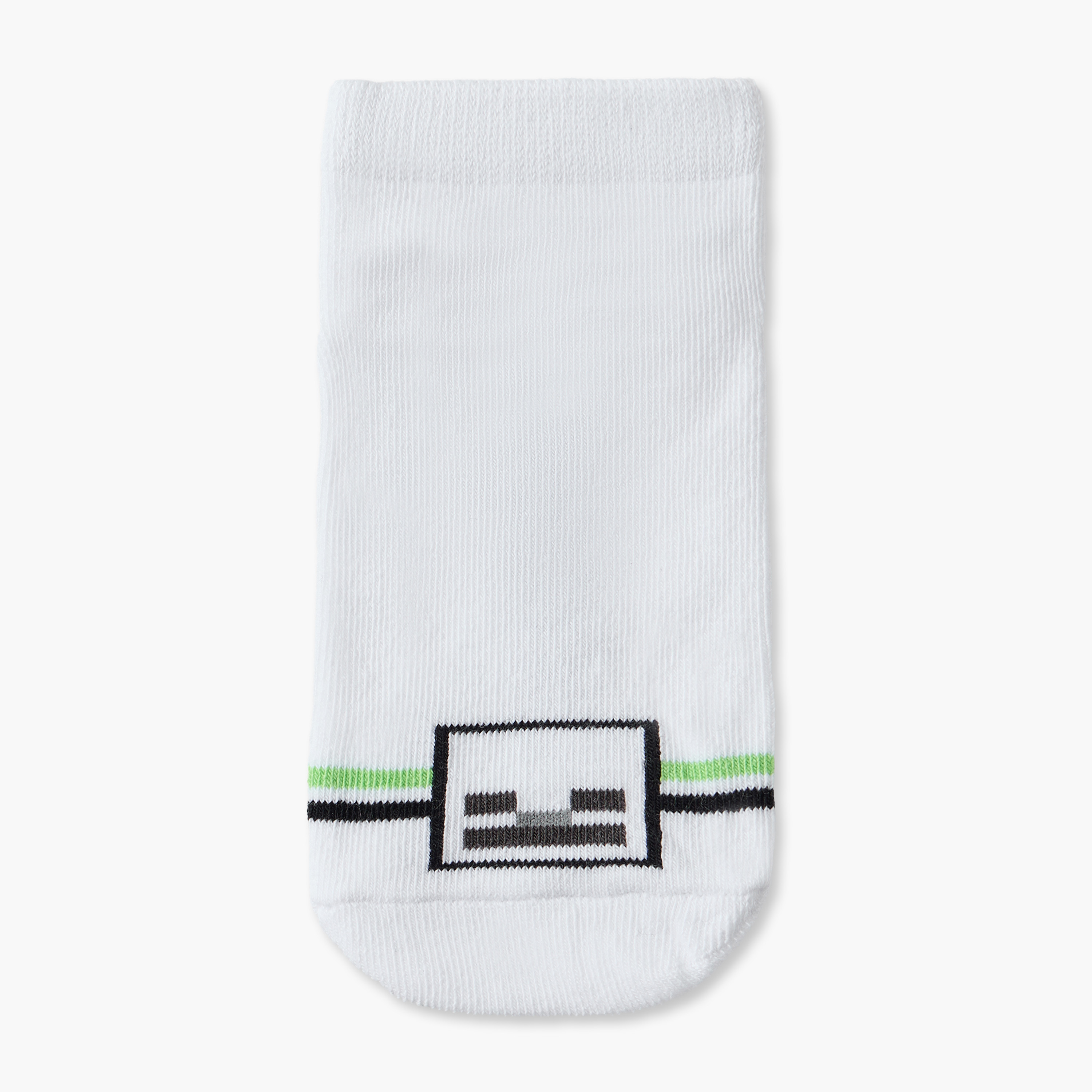 Pack of 3 Minecraft Ankle Length Socks with Gaming Print-boys-accessories-socks-image-3