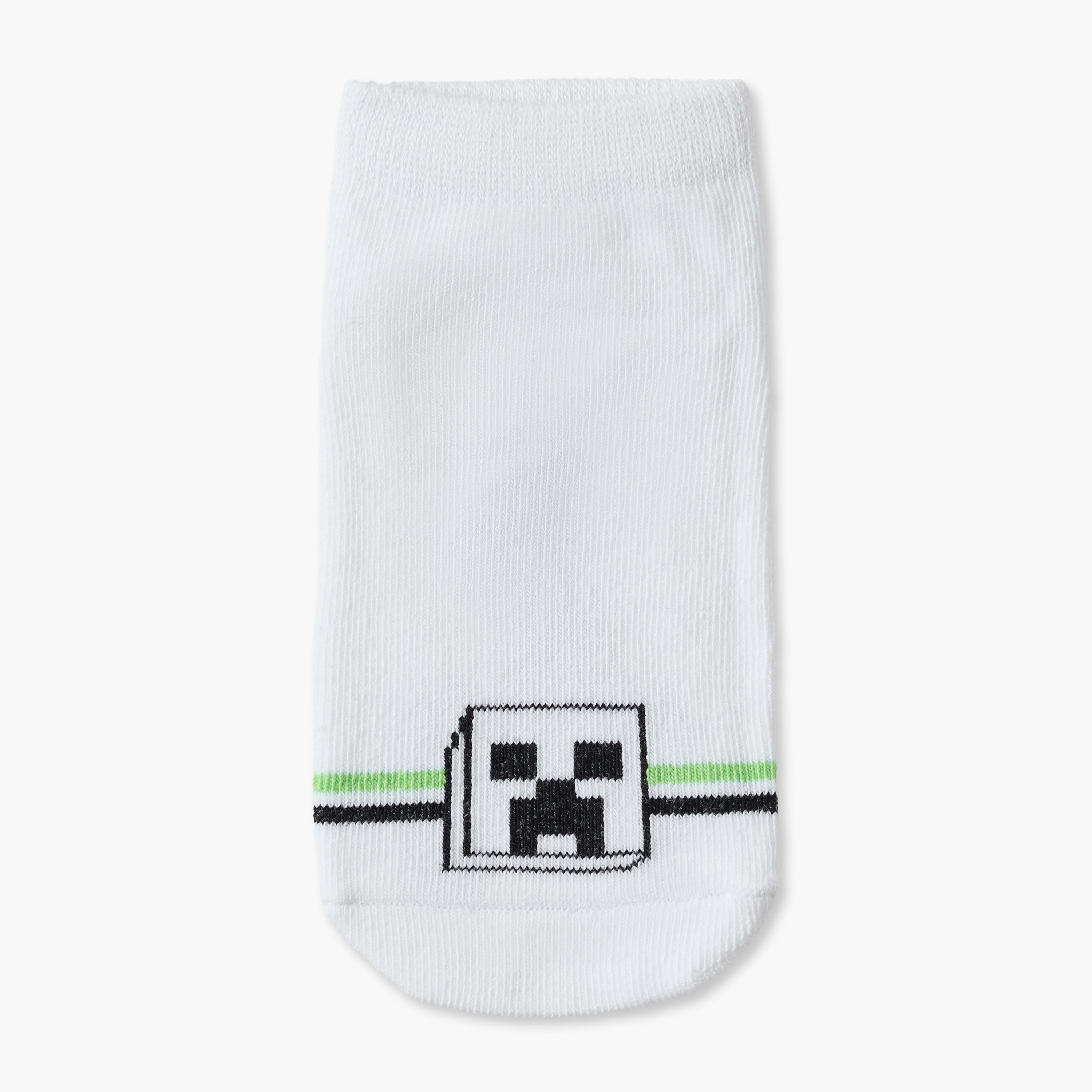 Pack of 3 Minecraft Ankle Length Socks with Gaming Print-boys-accessories-socks-image-4