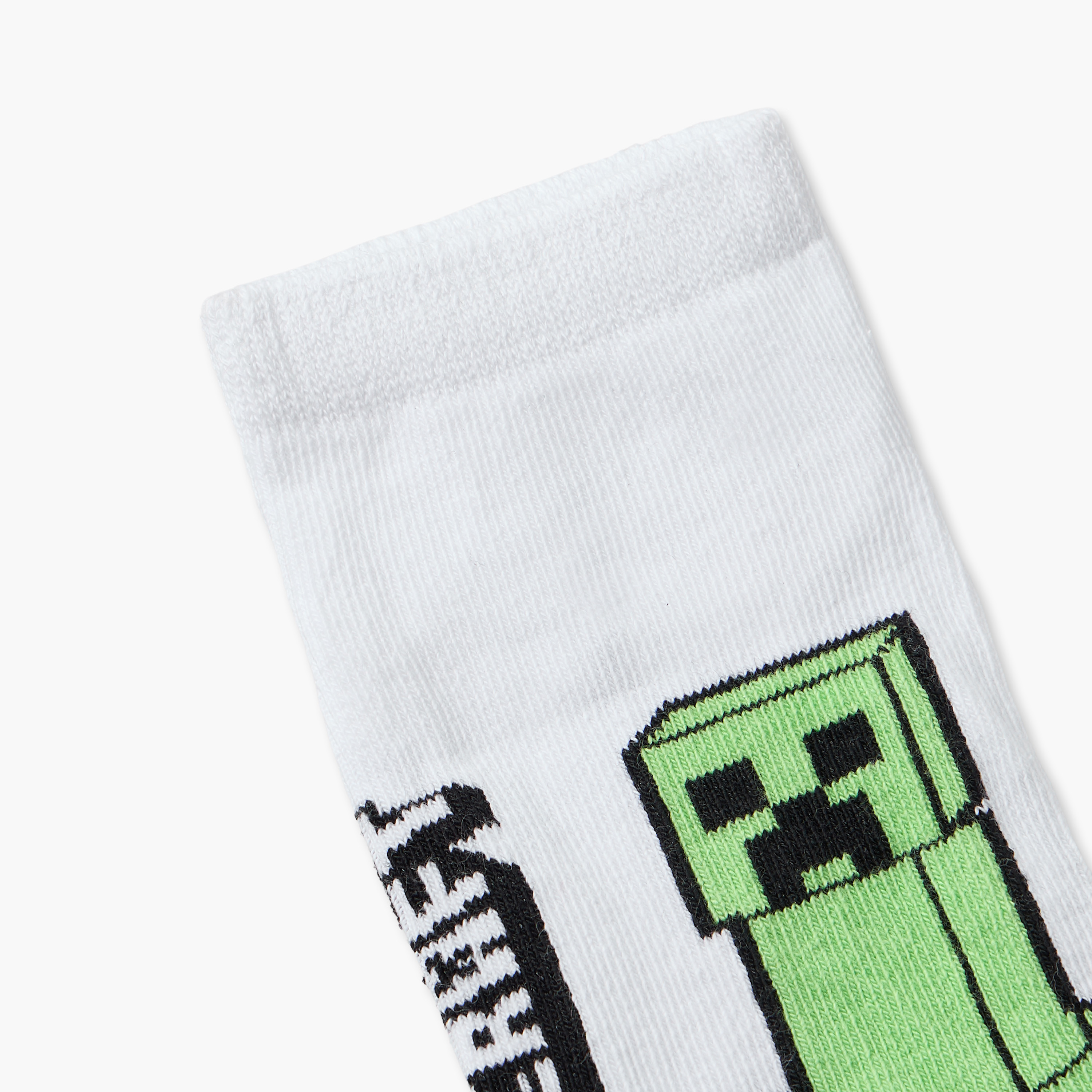 Pack of 3 Minecraft Ankle Length Socks with Gaming Print-boys-accessories-socks-image-5