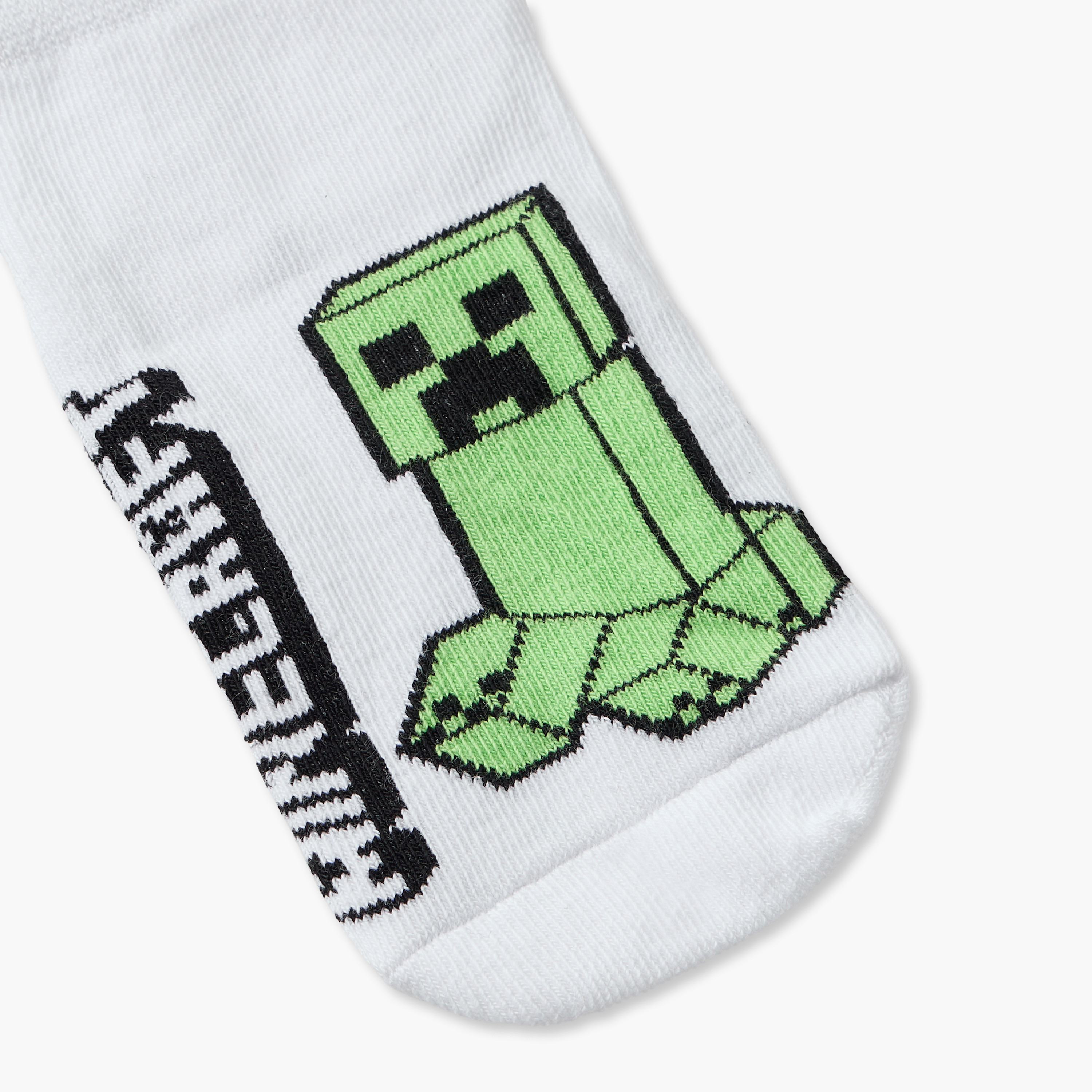 Pack of 3 Minecraft Ankle Length Socks with Gaming Print-boys-accessories-socks-image-7
