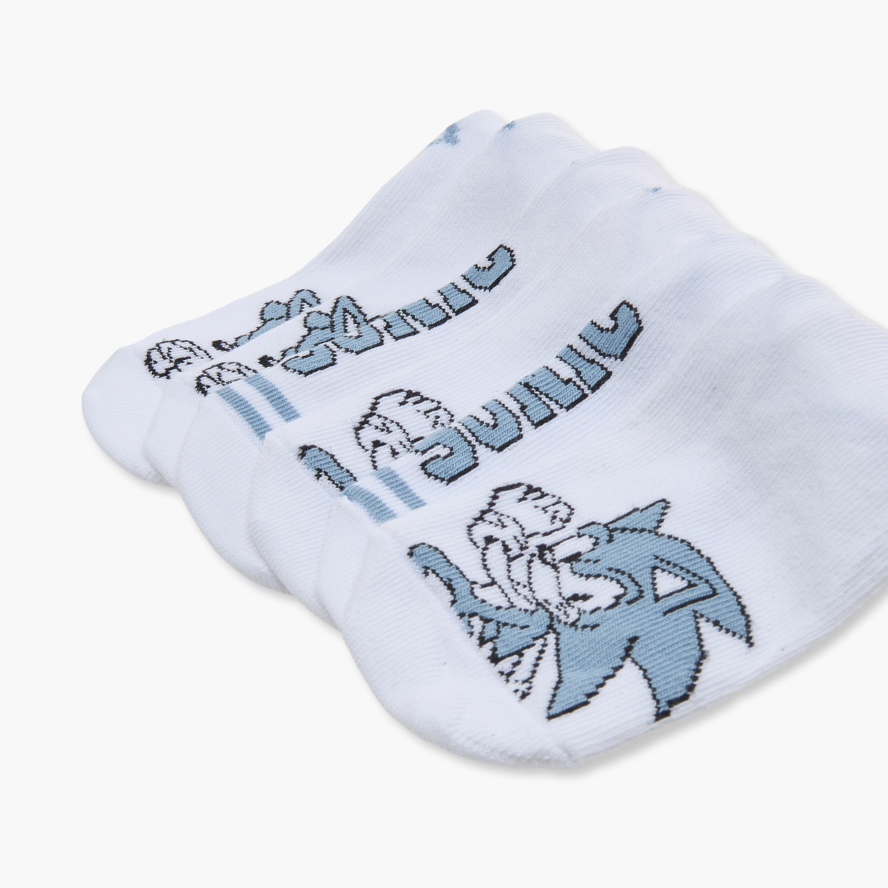Pack of 3 Boys Socks Quarter Length Sonic the Hedgehog Print-boys-accessories-socks-image-5