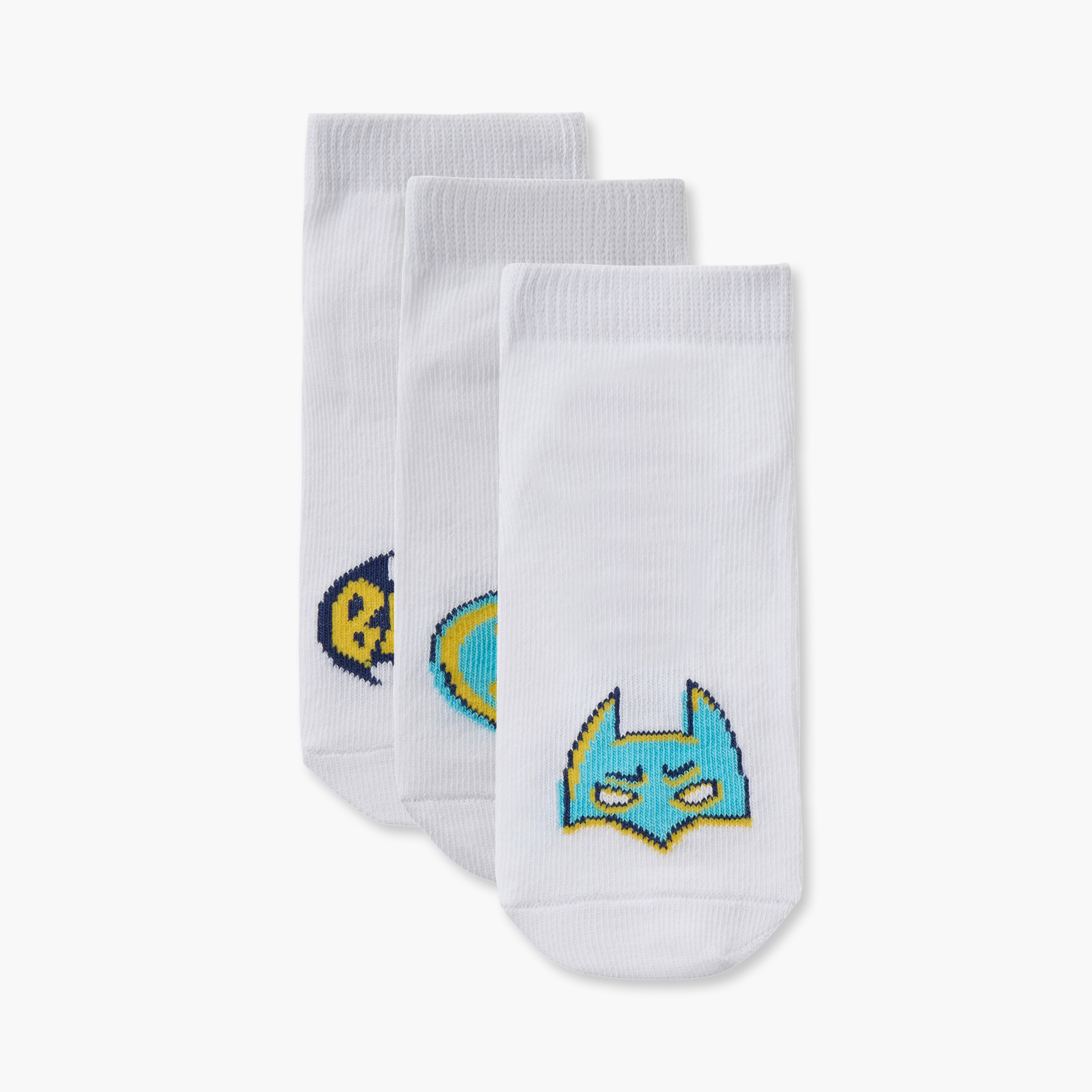 Pack of 3 Boys Socks with Batman Print-boys-accessories-socks-image-1