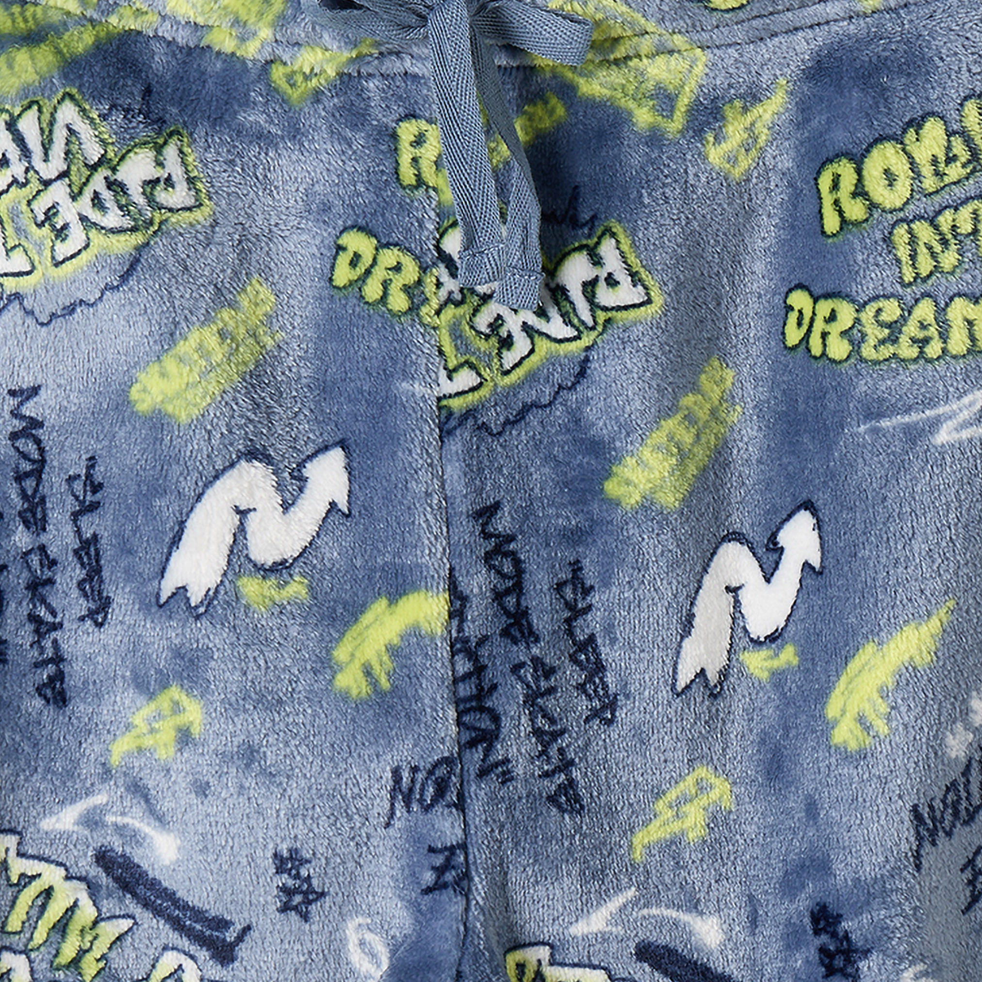 Juniors Crew Neck Long Sleeves Pyjama Set with Print-boys-clothing-nightwear-image-8