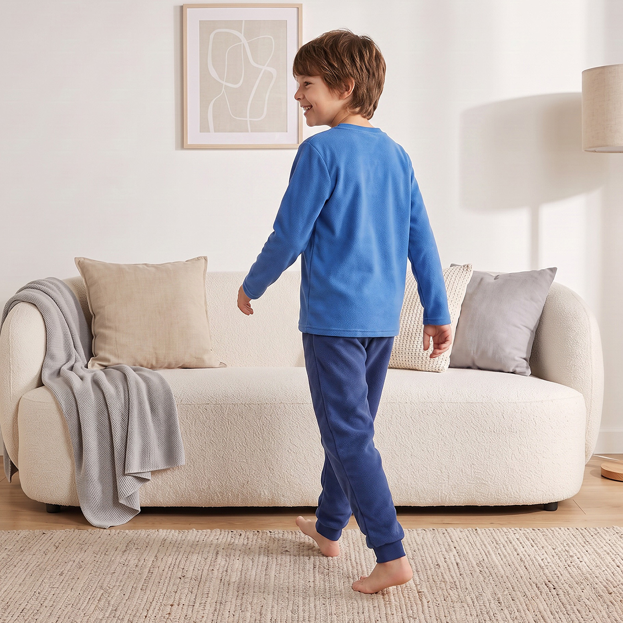 Juniors Crew Neck Long Sleeves Pyjama Set with Gaming Embroidery-boys-clothing-nightwear-image-3