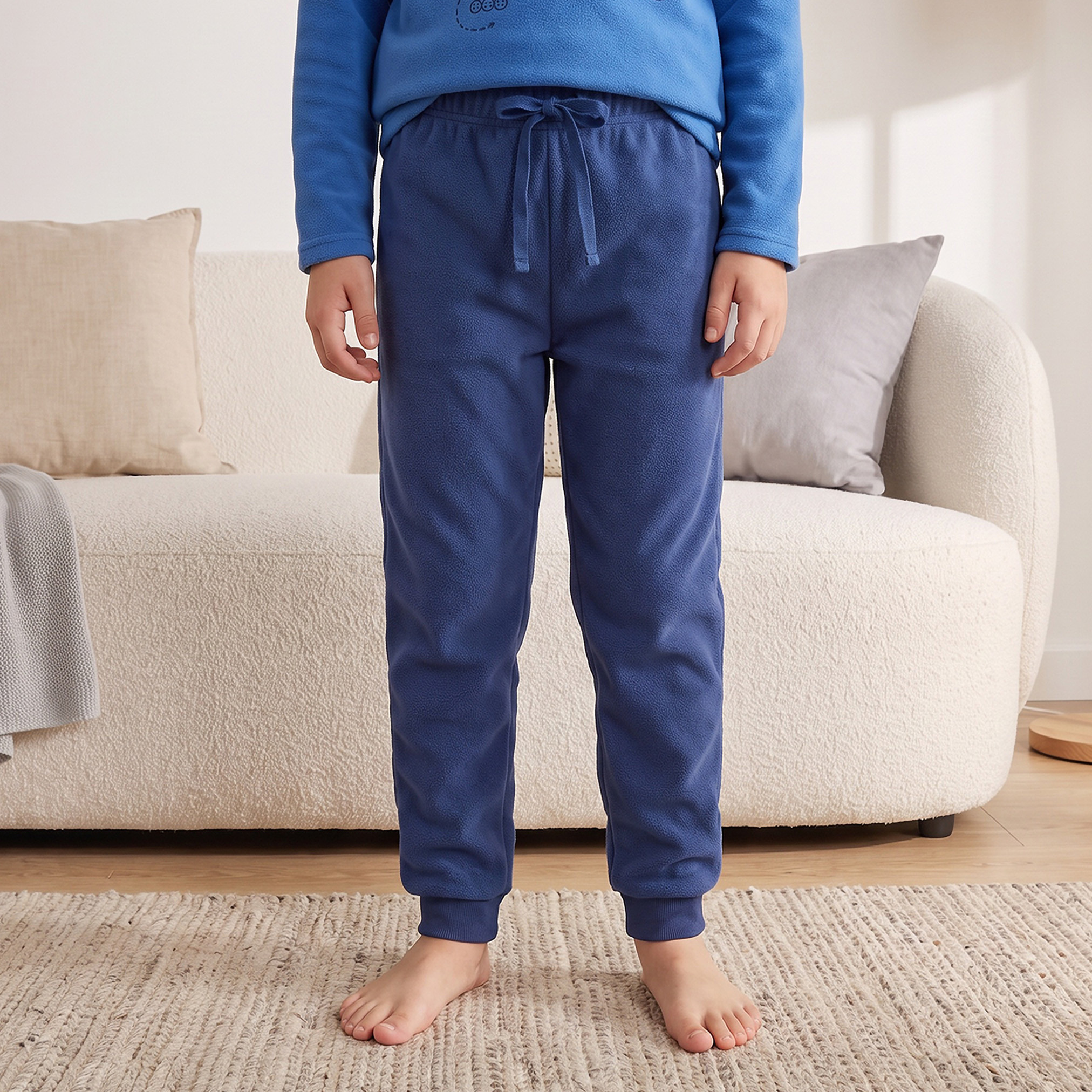 Juniors Crew Neck Long Sleeves Pyjama Set with Gaming Embroidery-boys-clothing-nightwear-image-4