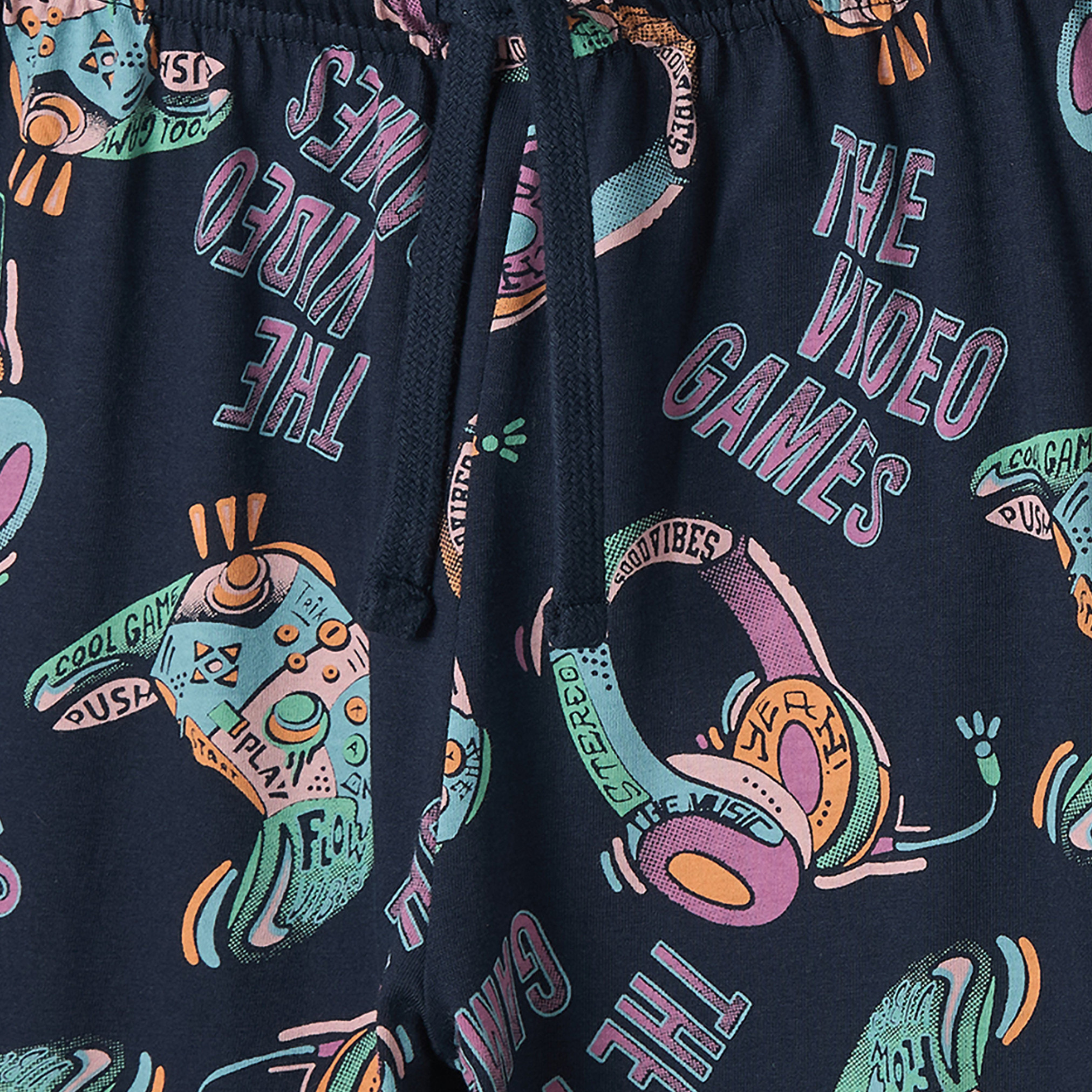 طقم بيجاما قطن بياقة ضيقة وأكمام طويلة بطبعات جيمر من جونيورز-boys-clothing-nightwear-image-5