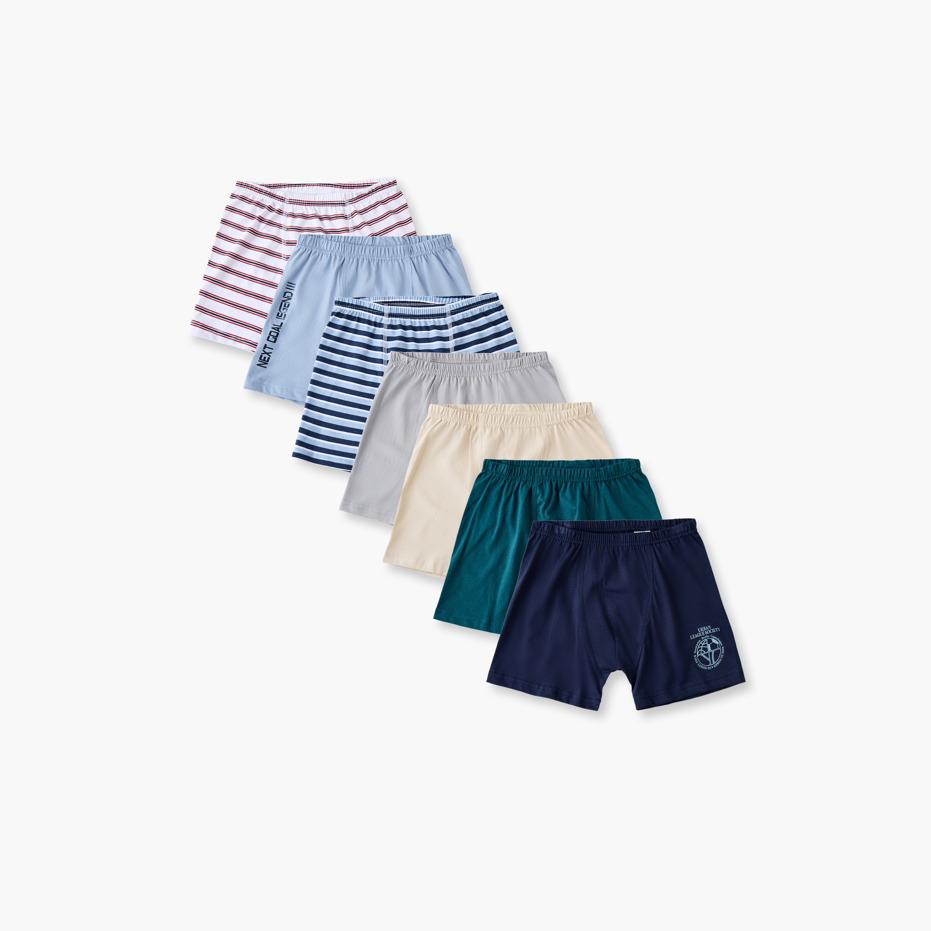 Pack of 7 Juniors Cotton Boxers with Assorted Design-boys-clothing-innerwear-boxersandbriefs-image-1