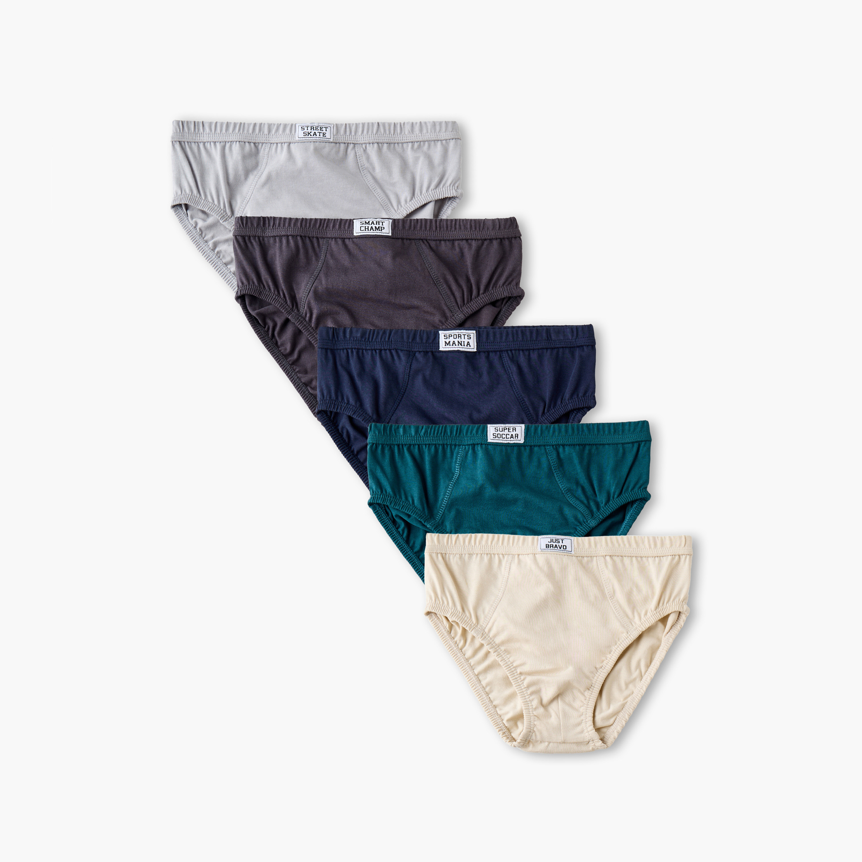 Pack of 5 Juniors Cotton Briefs-boys-clothing-innerwear-boxersandbriefs-image-1