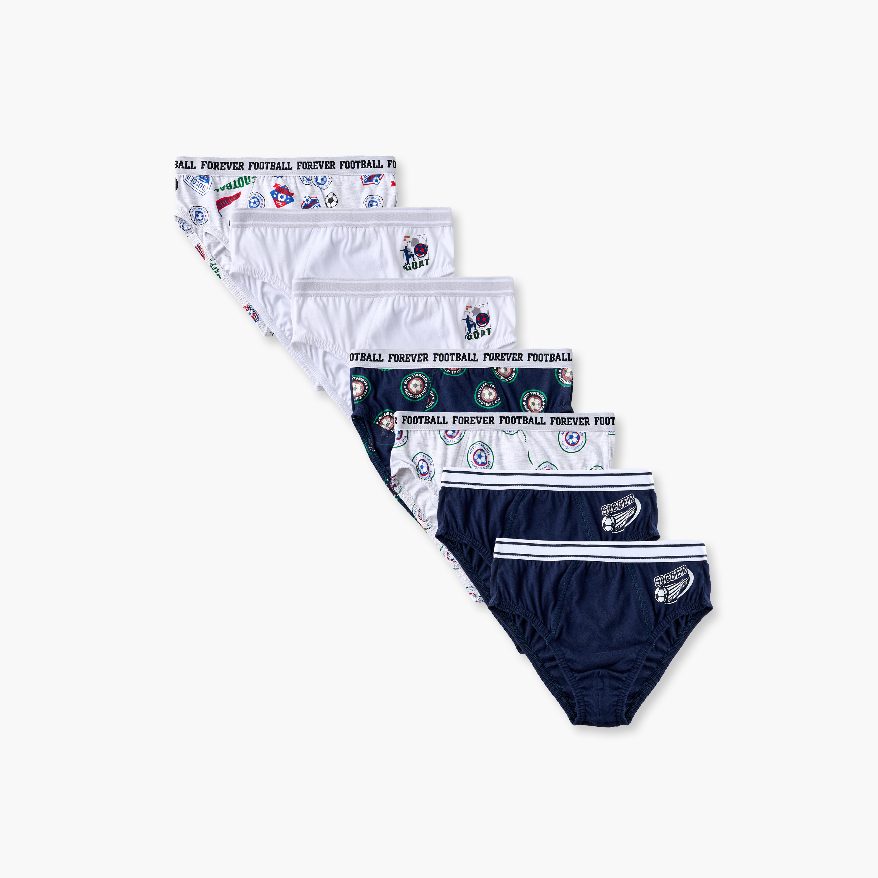 Pack of 7 Juniors Briefs with Football Print-boys-clothing-innerwear-boxersandbriefs-image-1