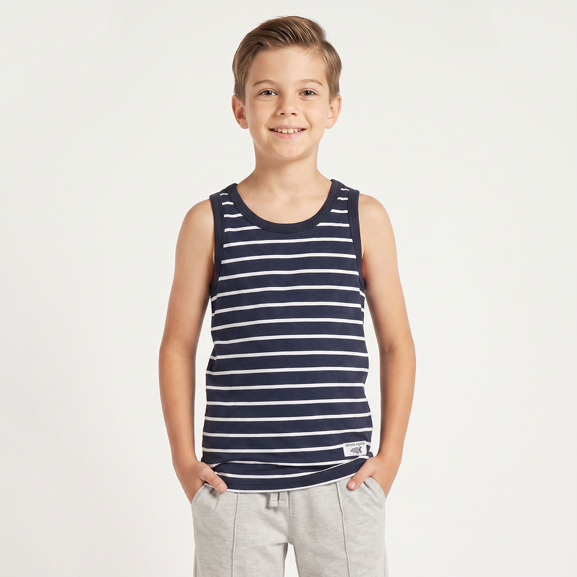 Pack of 3 Juniors Cotton Round Neck Vest with Assorted Print-boys-clothing-innerwear-vests-image-2