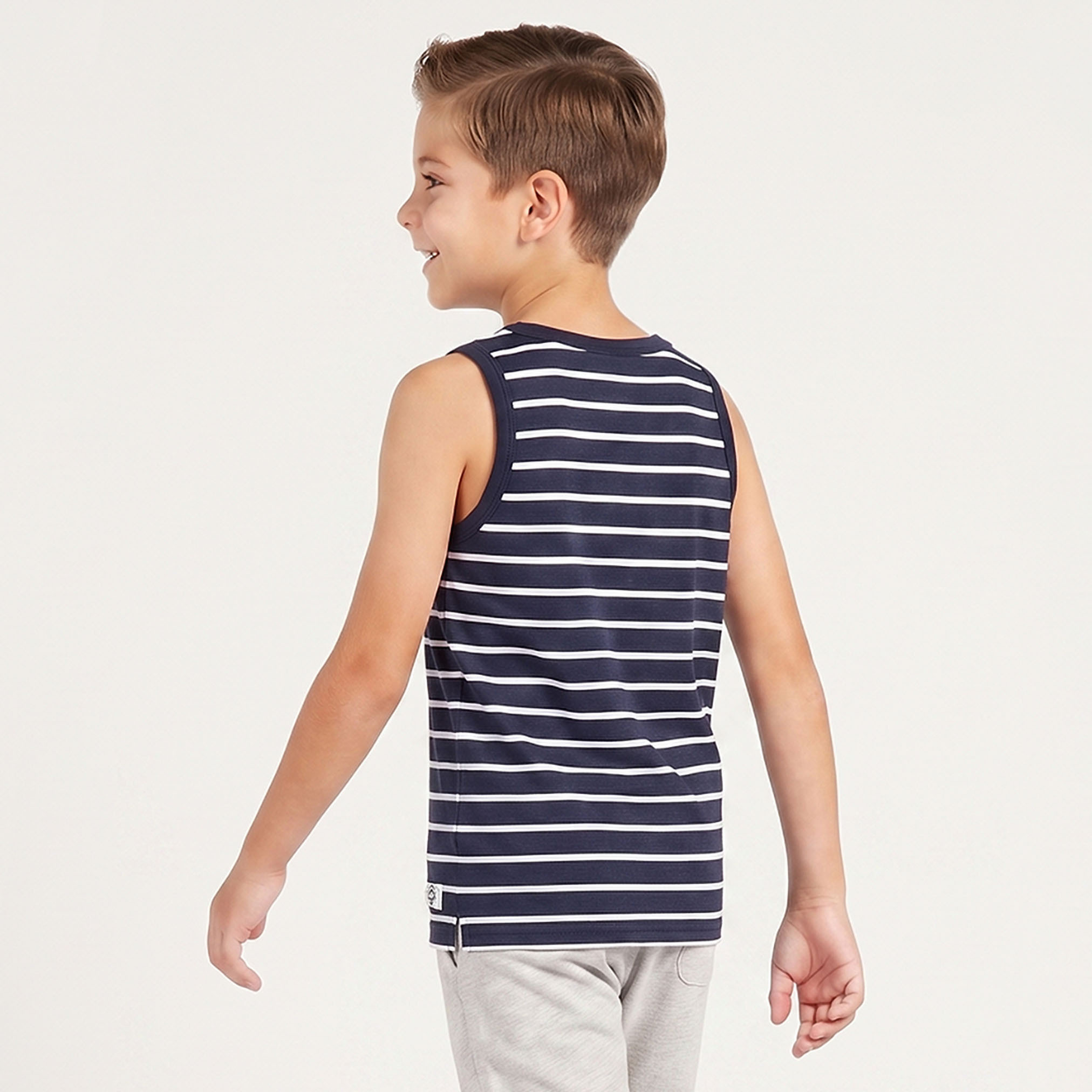 Pack of 3 Juniors Cotton Round Neck Vest with Assorted Print-boys-clothing-innerwear-vests-image-5