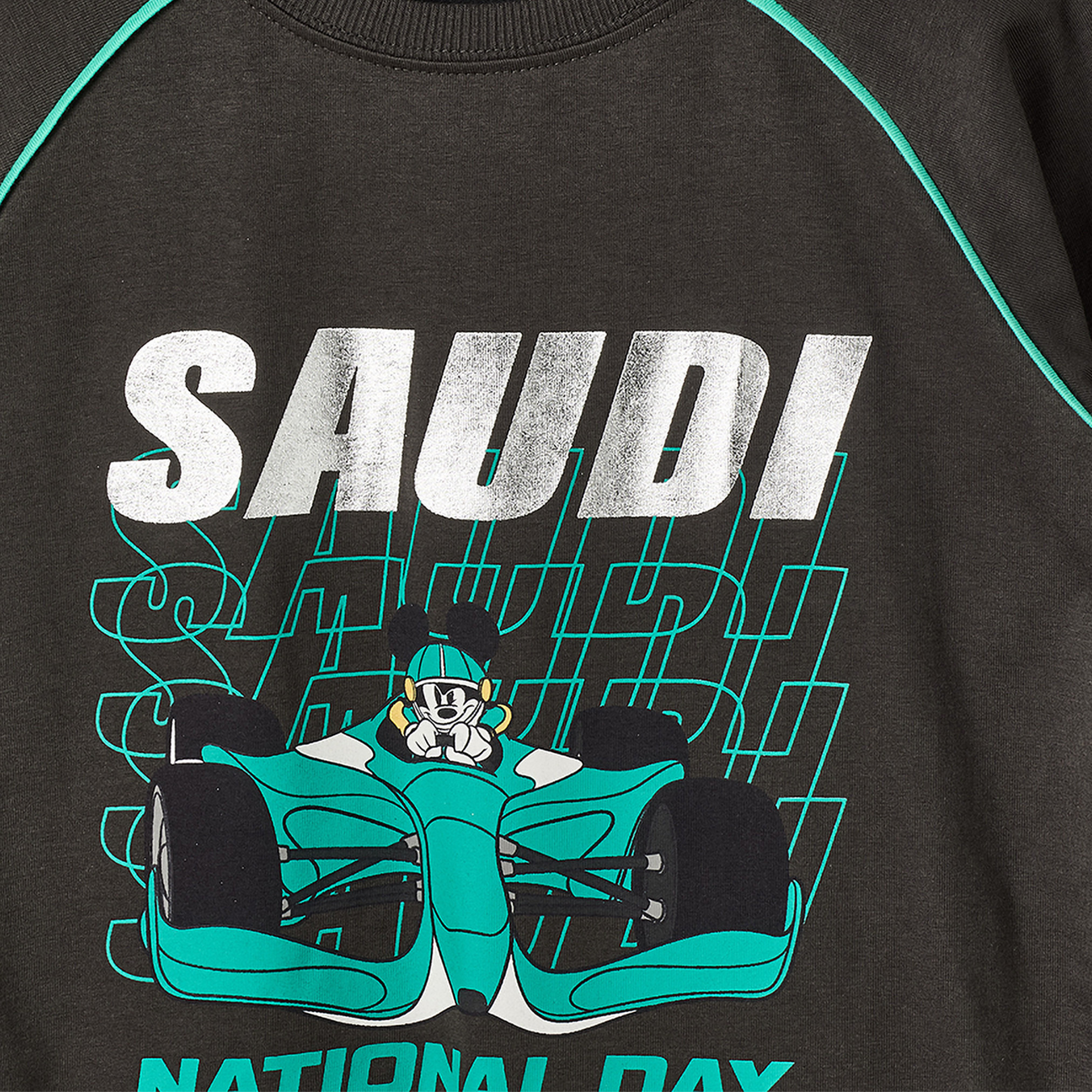 Disney Crew Neck Long Sleeves Pyjama Set with KSA National Day Print-boys-clothing-nightwear-image-5