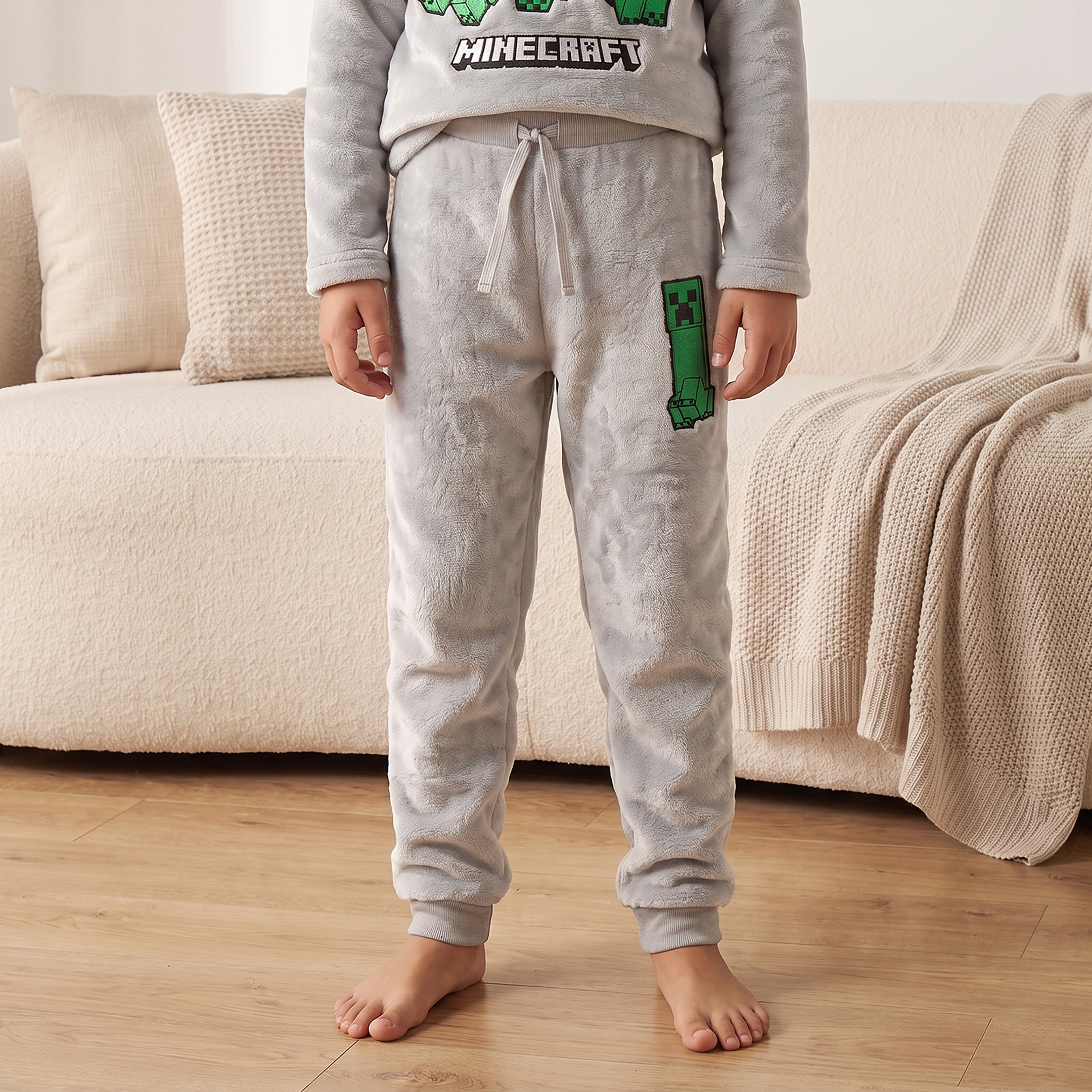 Pack of 2 Minecraft Crew Neck Long Sleeves Pyjama Set with Prints-boys-clothing-nightwear-image-5