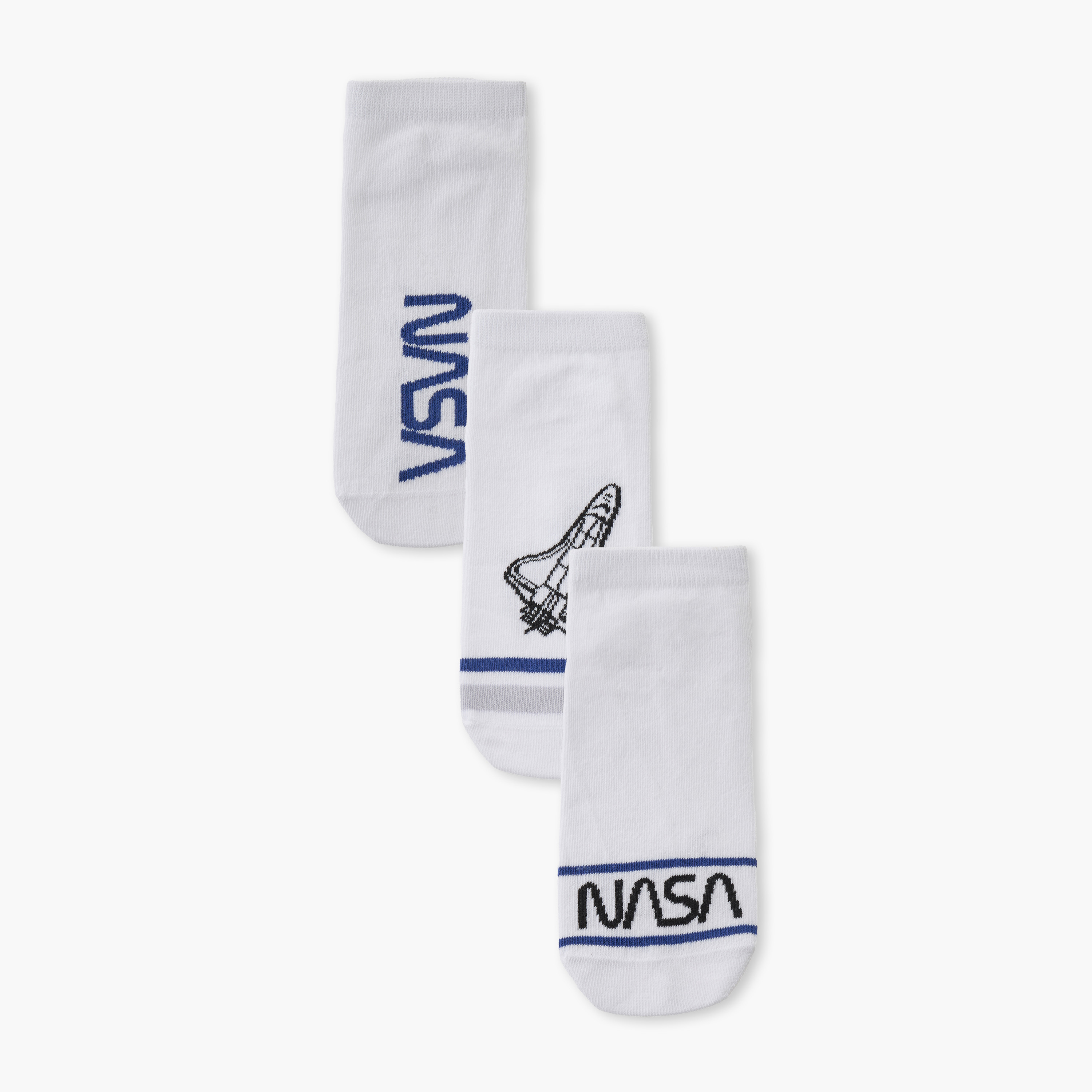 Pack of 3 NASA Boys Socks Ankle Length-boys-accessories-socks-image-1