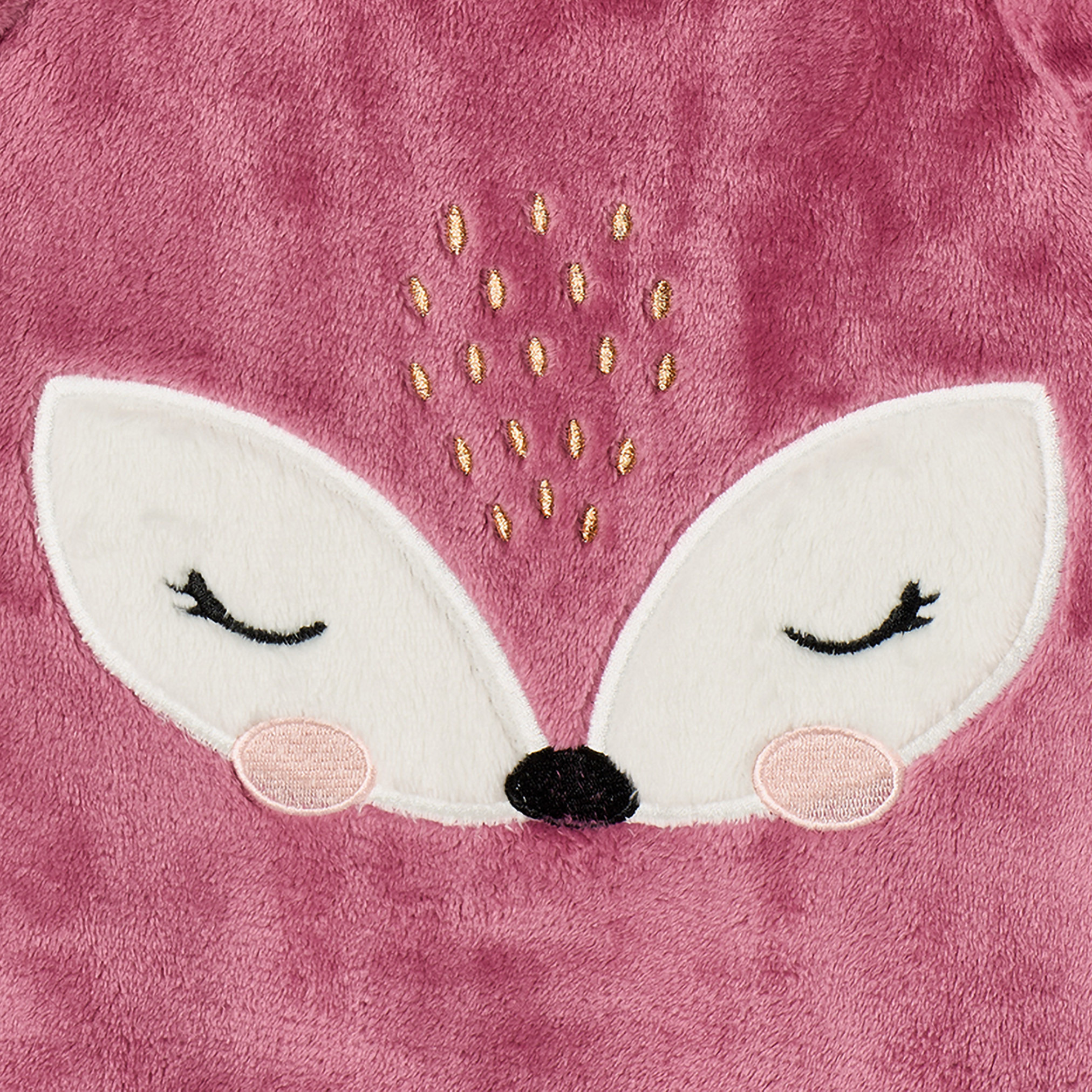 Juniors Crew Neck Long Sleeves Pyjama Set with Fox Applique-girls-clothing-nightwear-image-5