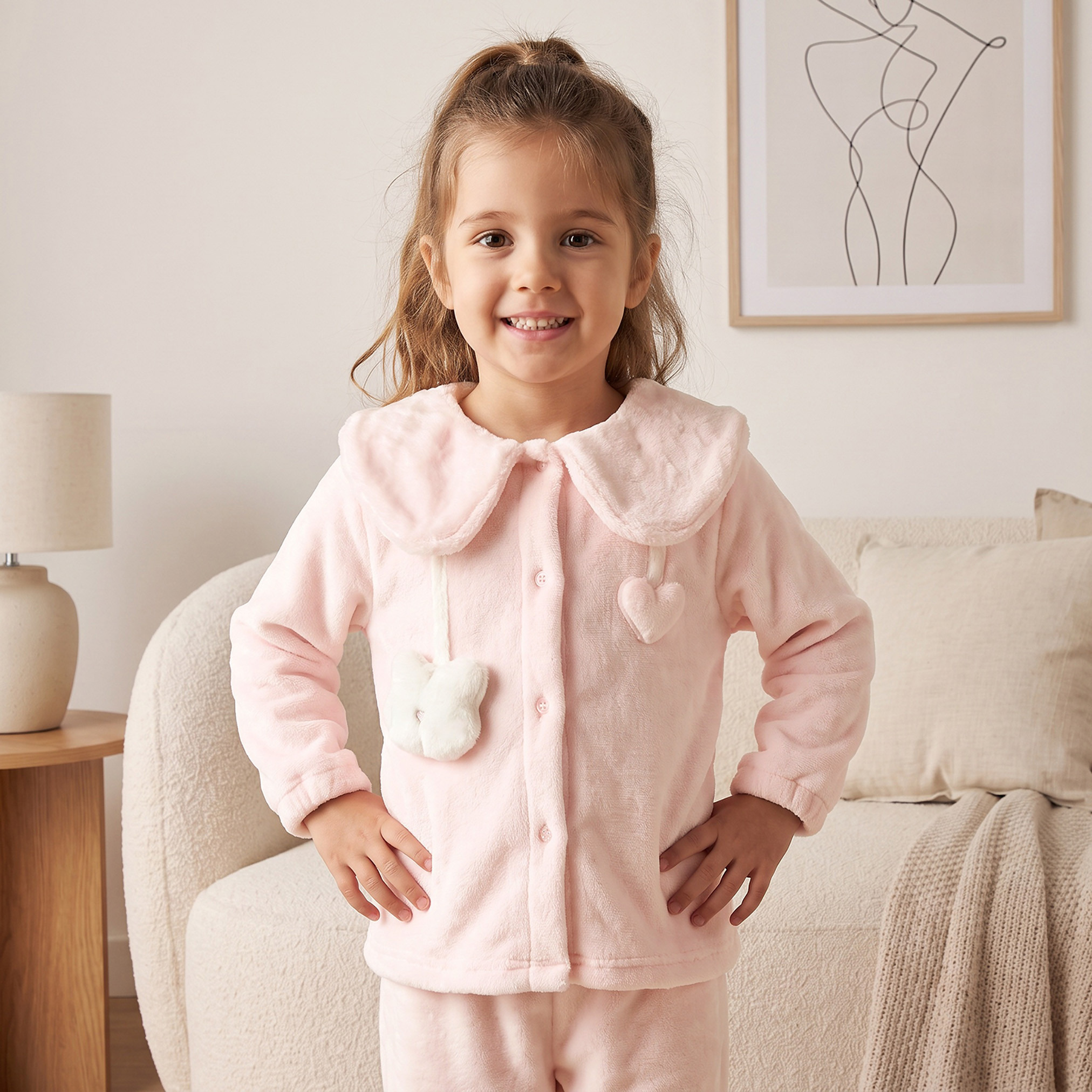 طقم بيجاما بياقة وأكمام طويلة وزخارف من جونيورز-girls-clothing-nightwear-image-3