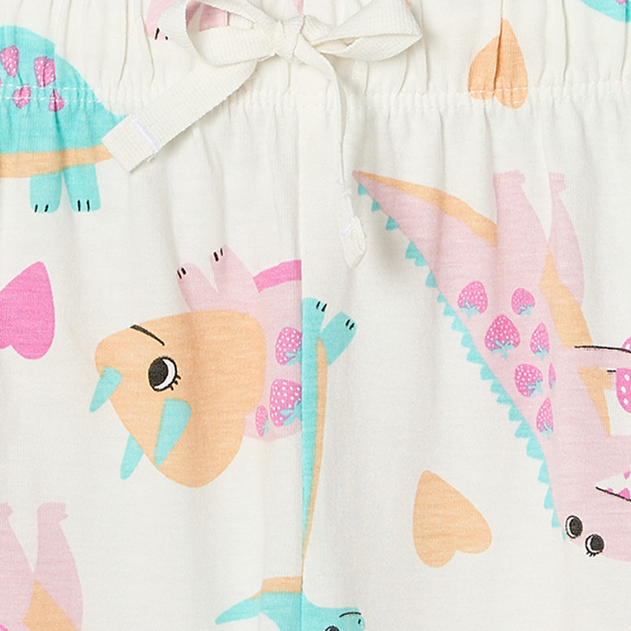 طقم بيجاما قطن بياقة ضيقة وأكمام طويلة وطبعات ديناصور من جونيورز-girls-clothing-nightwear-image-7