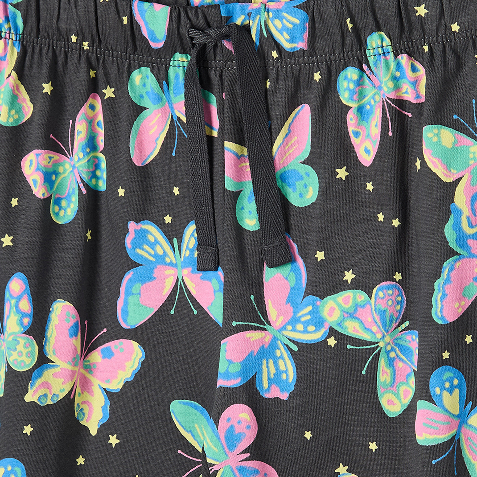 Juniors Cotton Crew Neck Long Sleeves Pyjama Set with Butterfly Print-girls-clothing-nightwear-image-8
