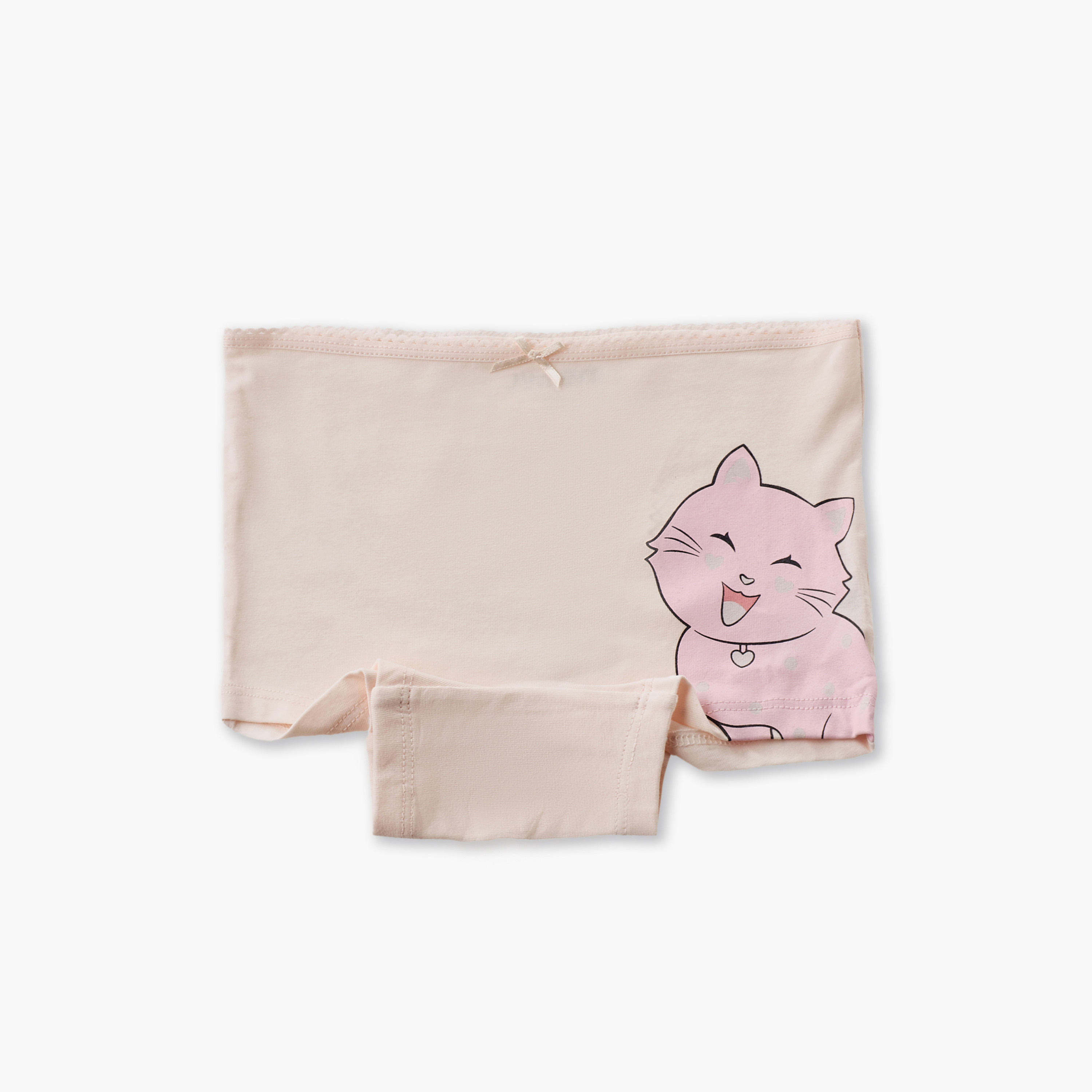 Pack of 5 Juniors Boxer Briefs with Cat Print-girls-clothing-innerwear-panties-image-5