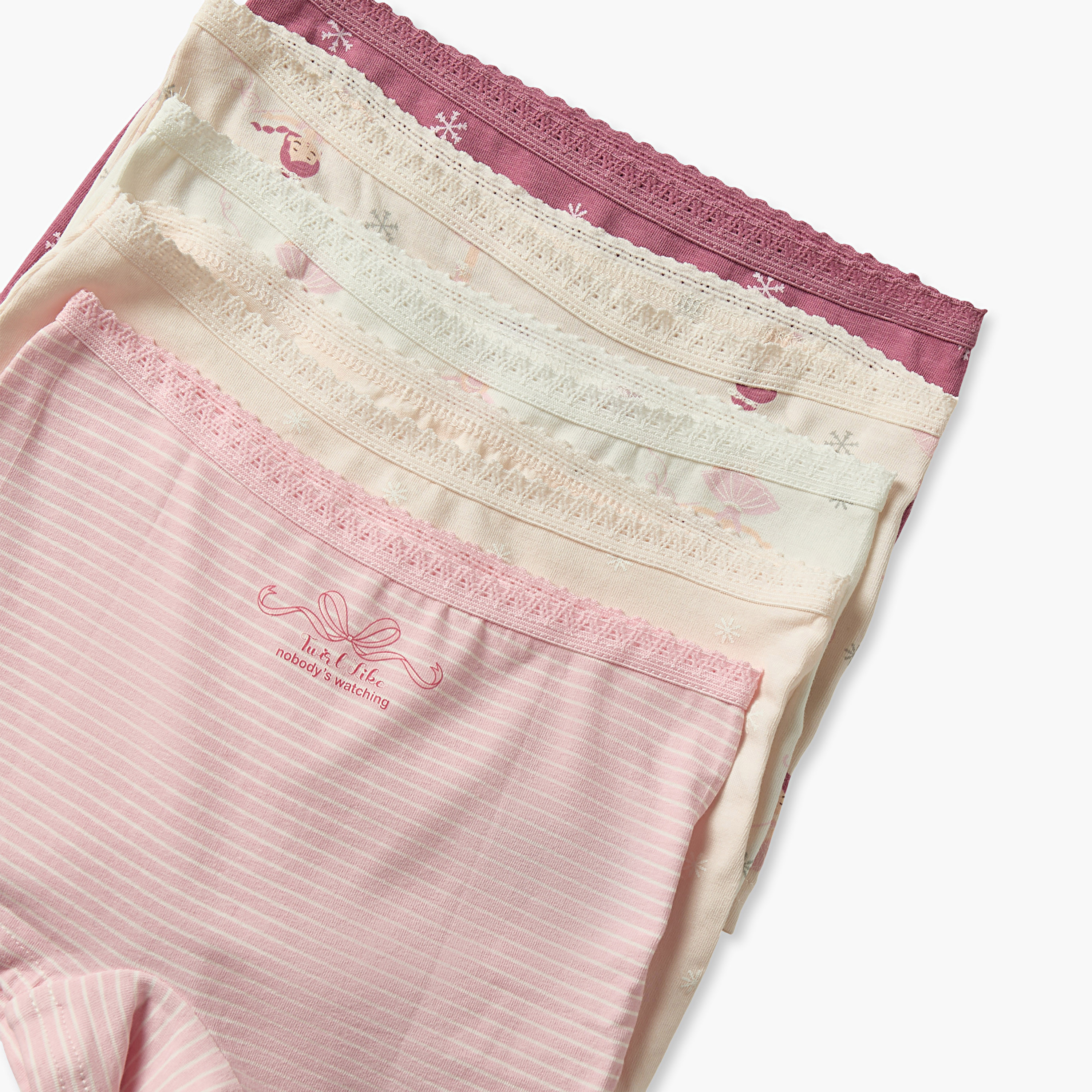 سراويل داخلية بوي شورت قطن بطبعات من جونيورز - عبوة من 5 قطع-girls-clothing-innerwear-panties-image-7
