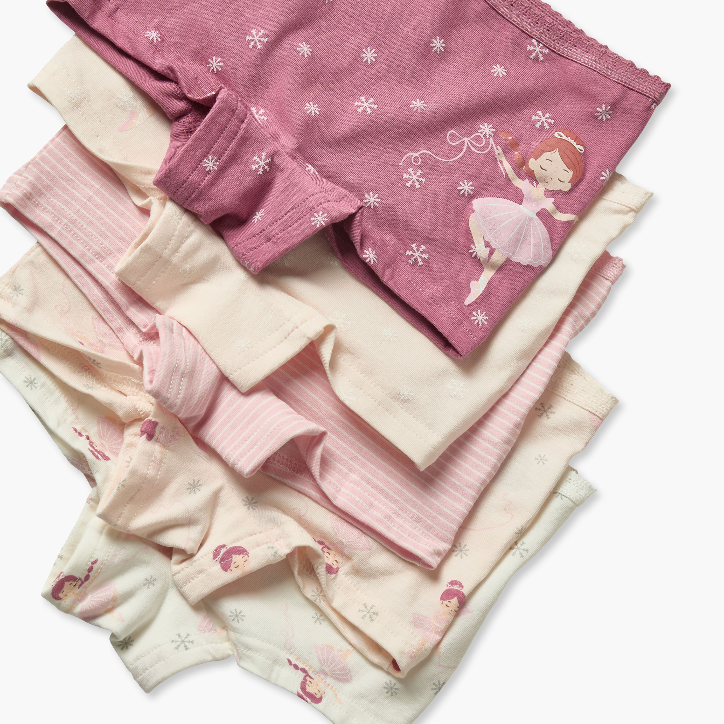 سراويل داخلية بوي شورت قطن بطبعات من جونيورز - عبوة من 5 قطع-girls-clothing-innerwear-panties-image-8