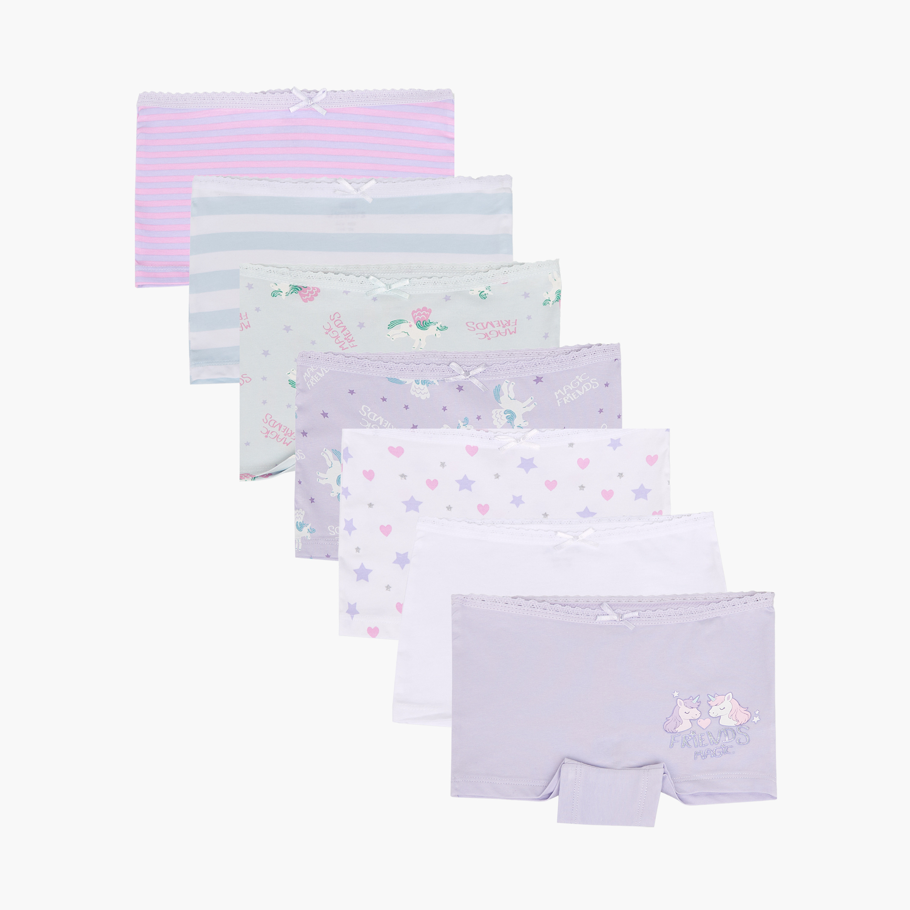طقم سراويل داخلية بخصر مطاطي من جونيورز - 7 قطع-girls-clothing-innerwear-panties-image-1