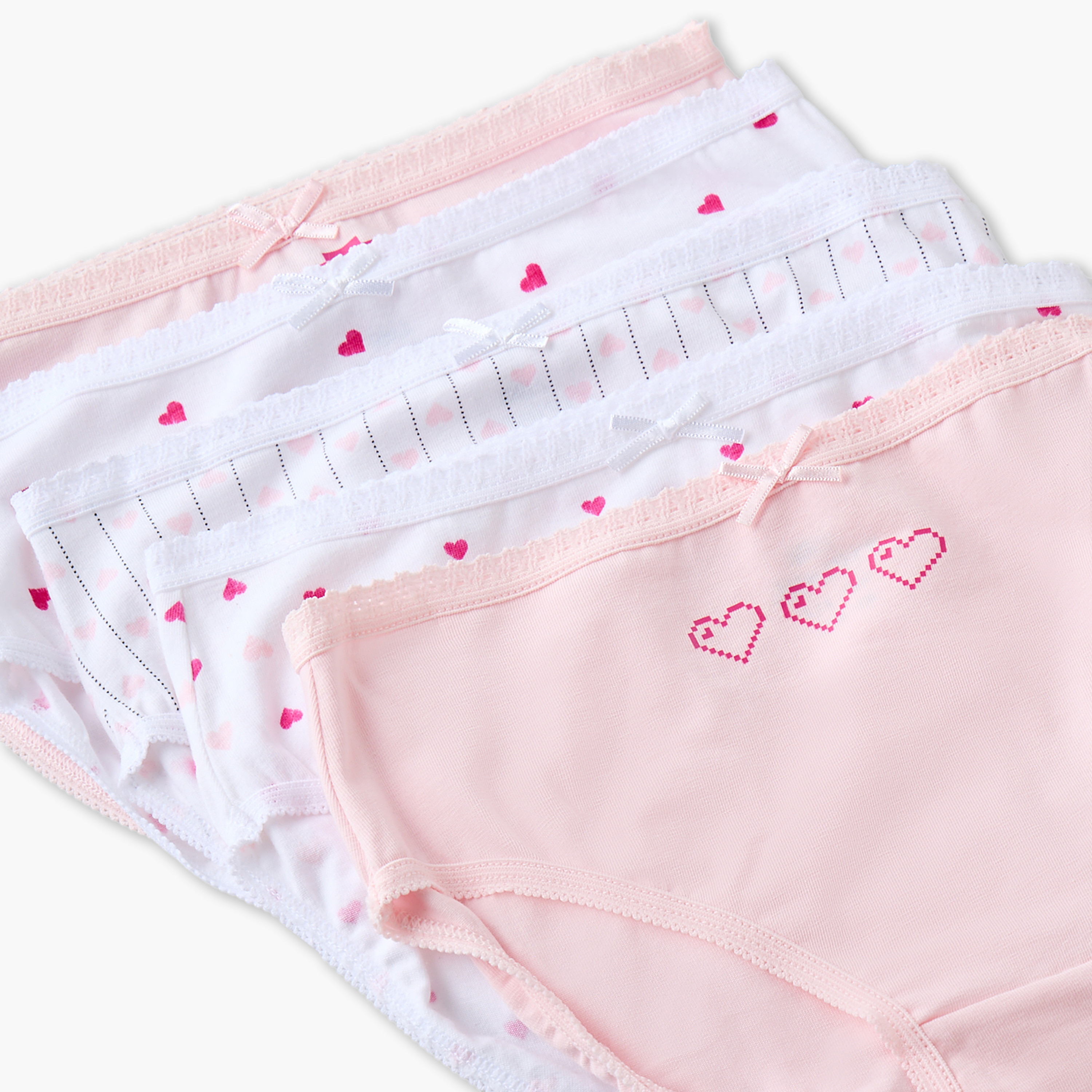 طقم سراويل داخلية بطبعات قلب 5 قطع من جونيورز-girls-clothing-innerwear-panties-image-7