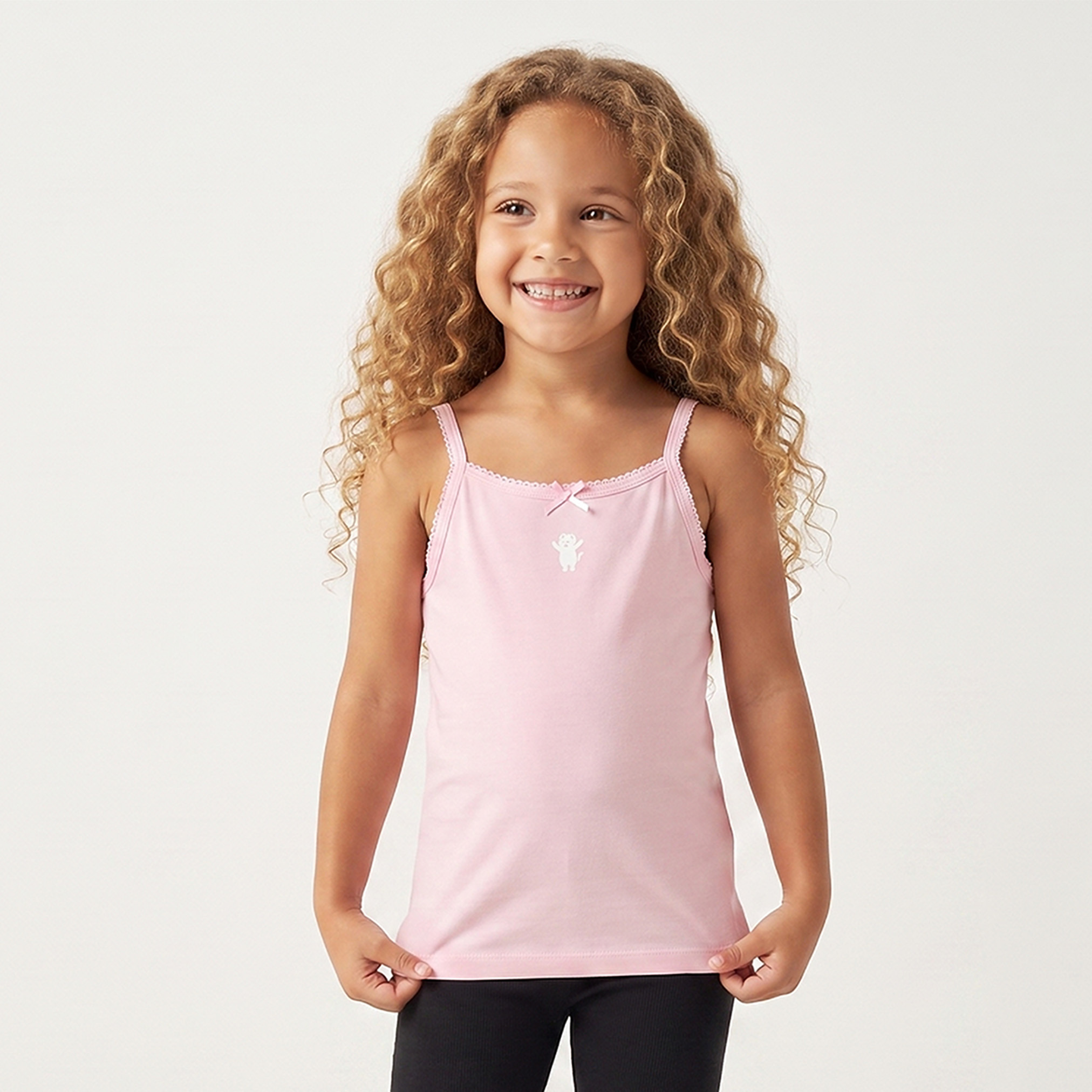 طقم فيست بياقة مربعة بطبعات متنوعة من جونيورز - 3 قطع-girls-clothing-innerwear-vests-image-5