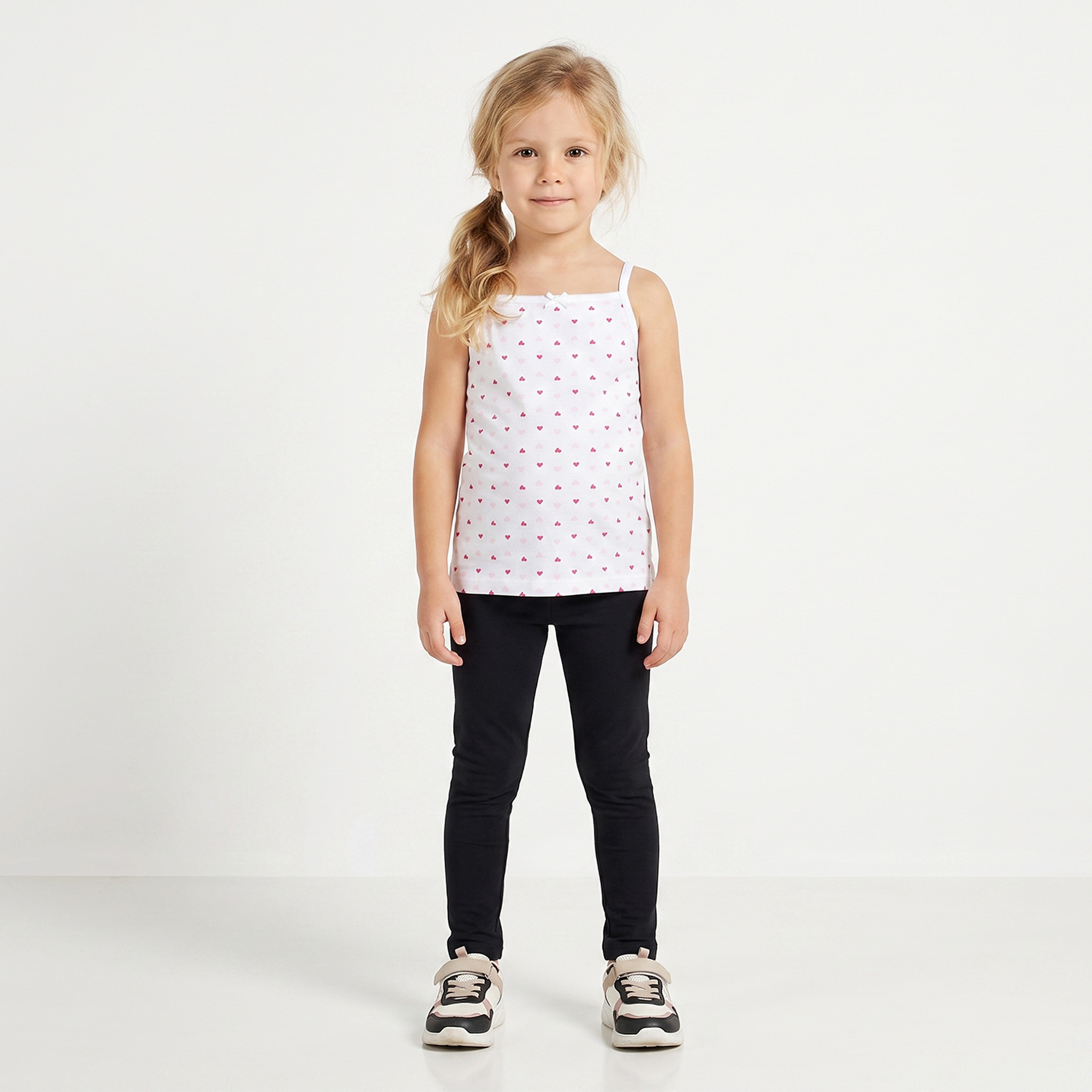 Pack of 3 Juniors Cotton Square Neck Vest with Heart Print-girls-clothing-innerwear-vests-image-5