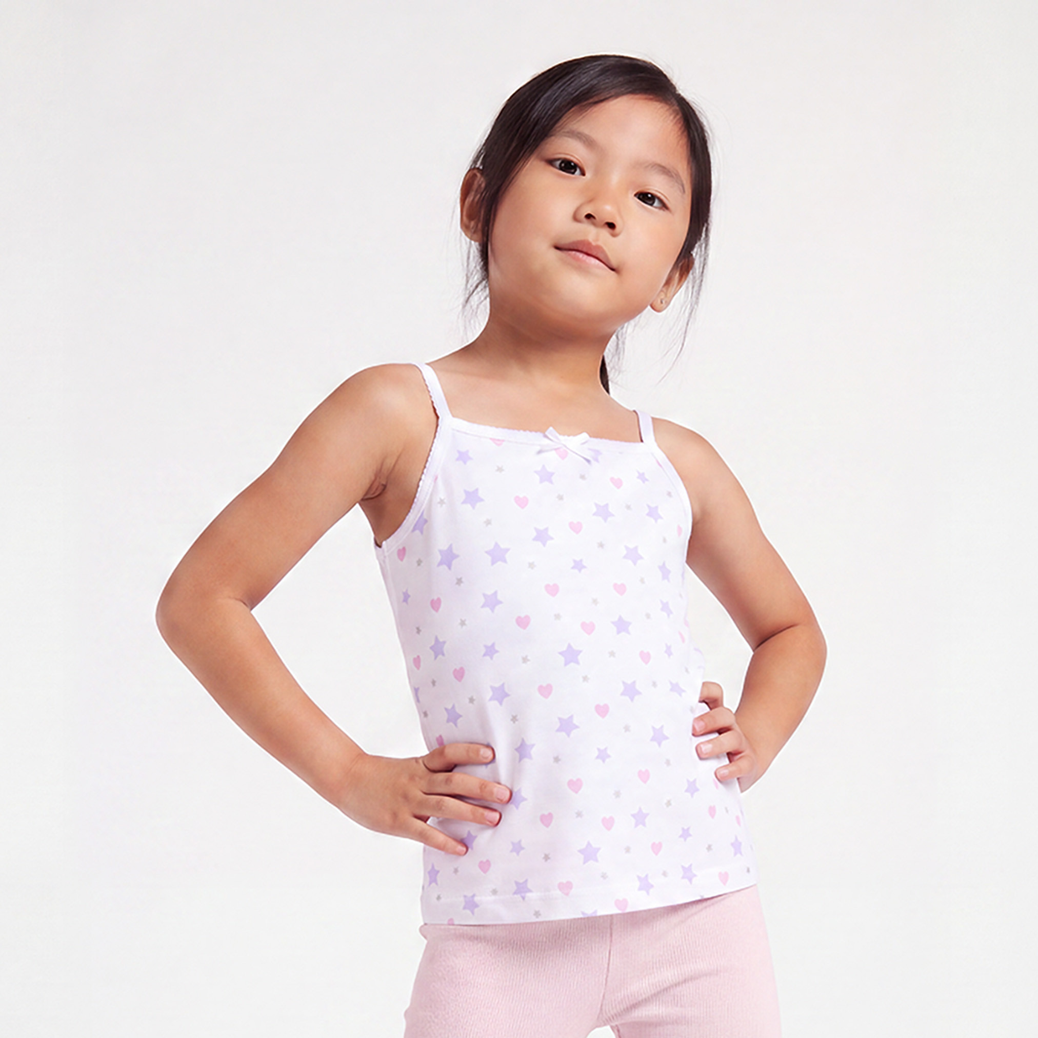 Pack of 6 Juniors Cotton Square Neck Vests with Assorted Prints-girls-clothing-innerwear-vests-image-6