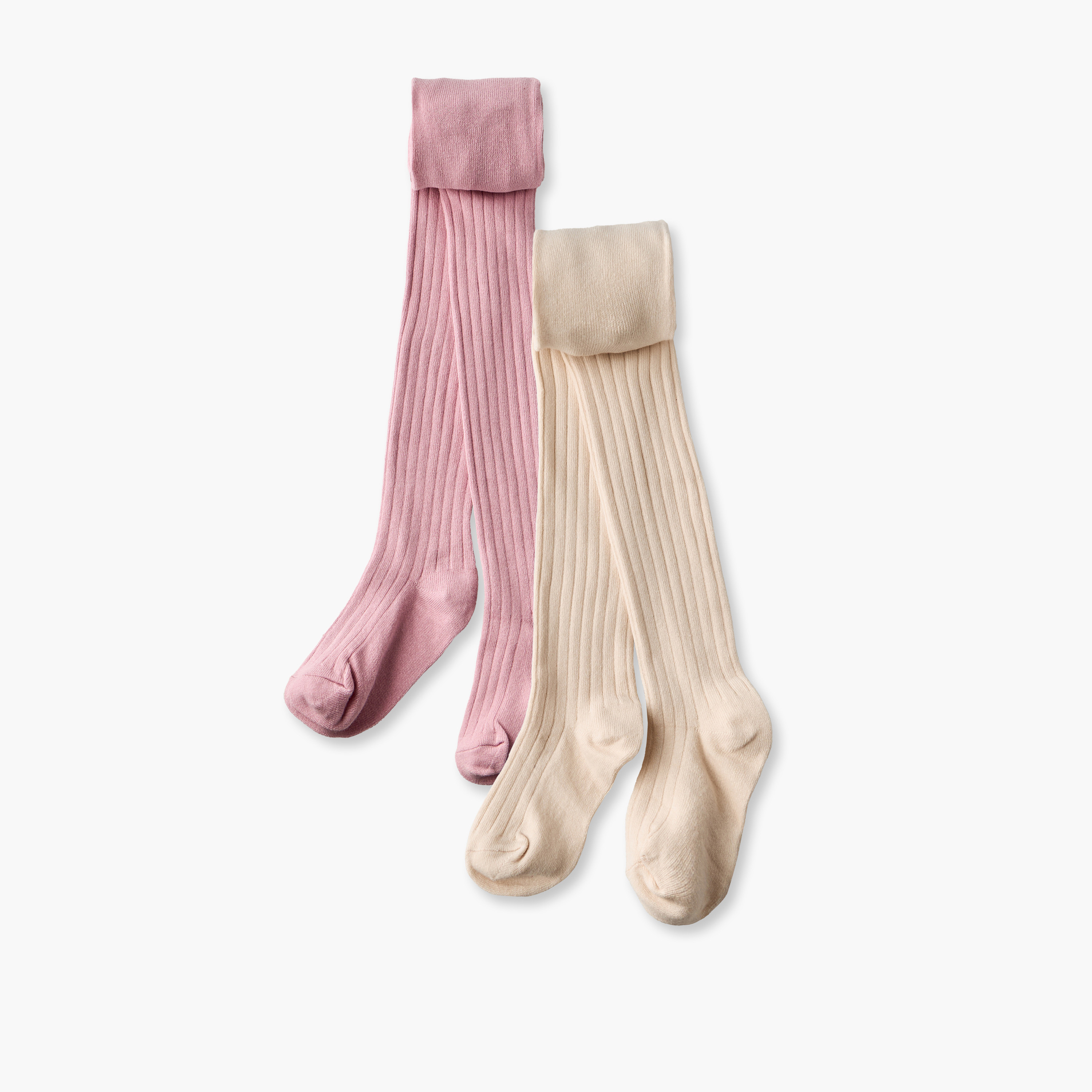 Pack of 2 Juniors Girls Tights with Ribbed Design-girls-accessories-socks-image-2