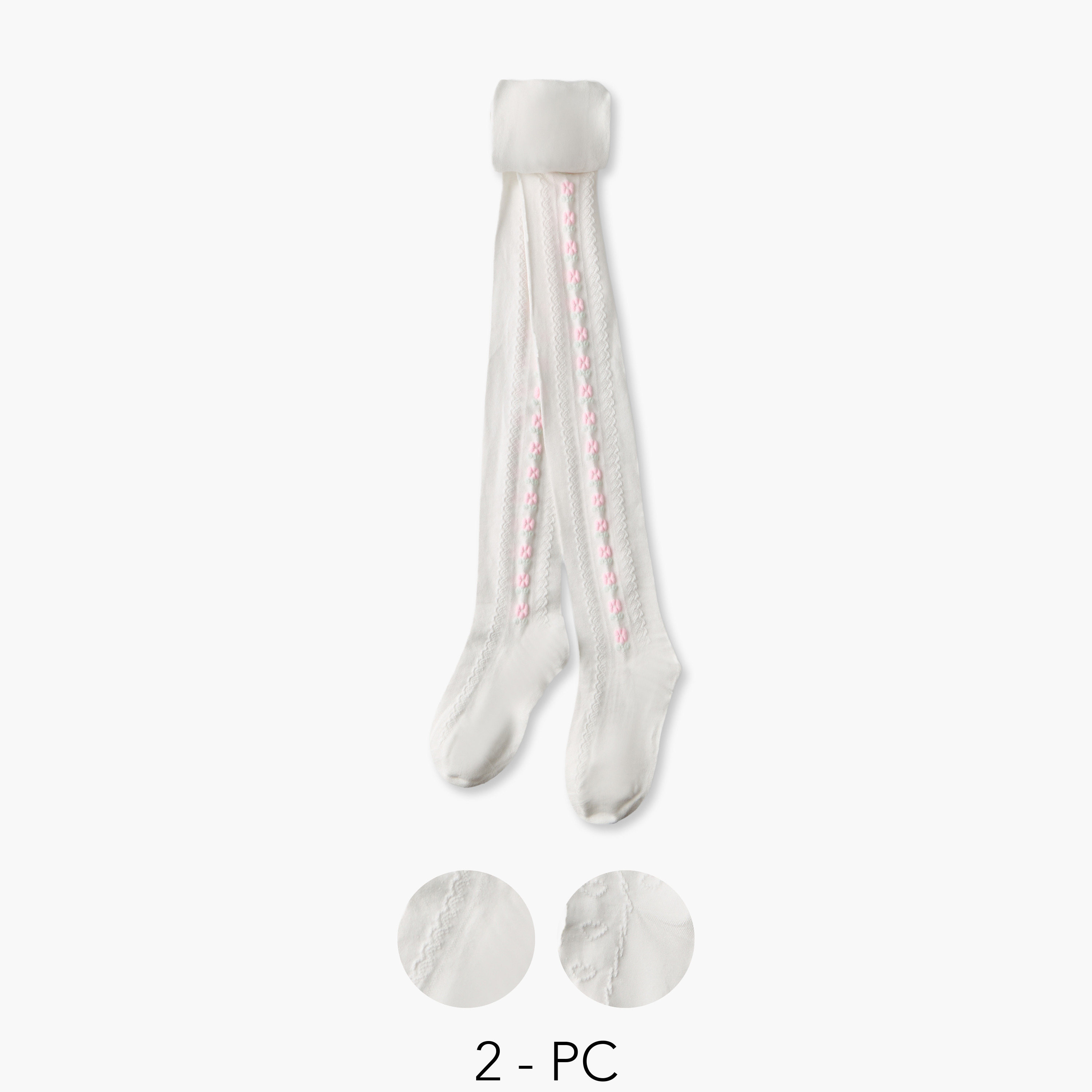 Pack of 2 Juniors Girls Tights Bow Accent-girls-accessories-socks-image-2