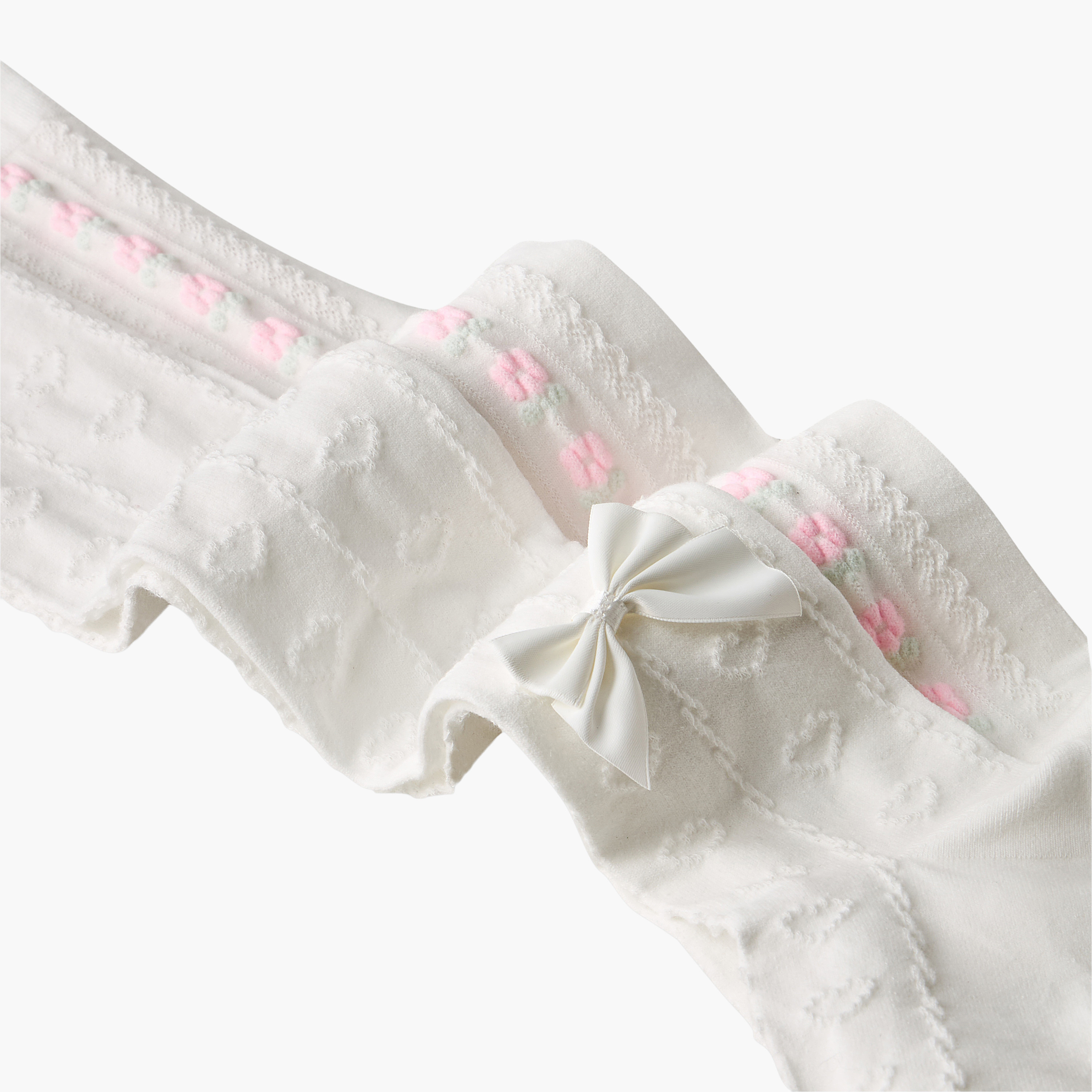 Pack of 2 Juniors Girls Tights Bow Accent-girls-accessories-socks-image-5