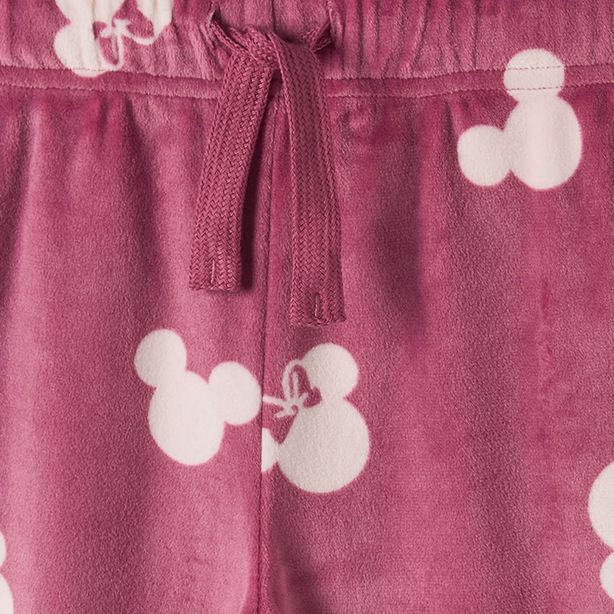 Cotton Hooded Long Sleeves Pyjama Set with Minnie Mouse Print-girls-clothing-nightwear-image-8