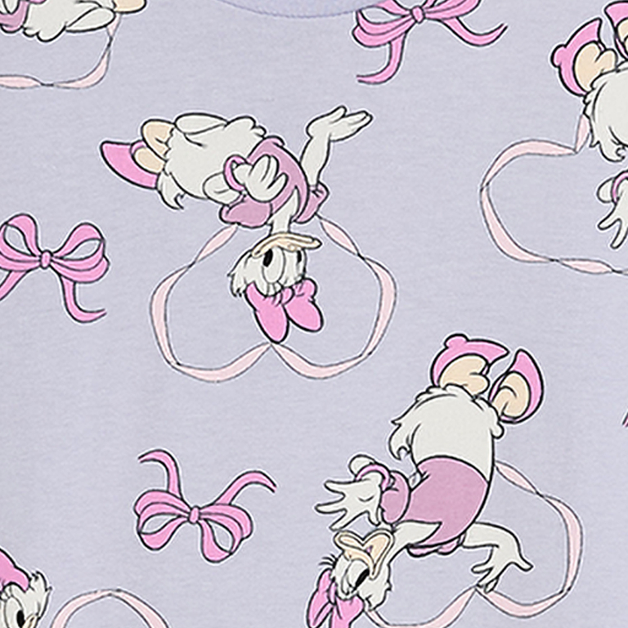 Pack of 2 Disney Cotton Round Neck Long Sleeves Night Dress with Daisy Duck Print-girls-clothing-nightwear-image-8