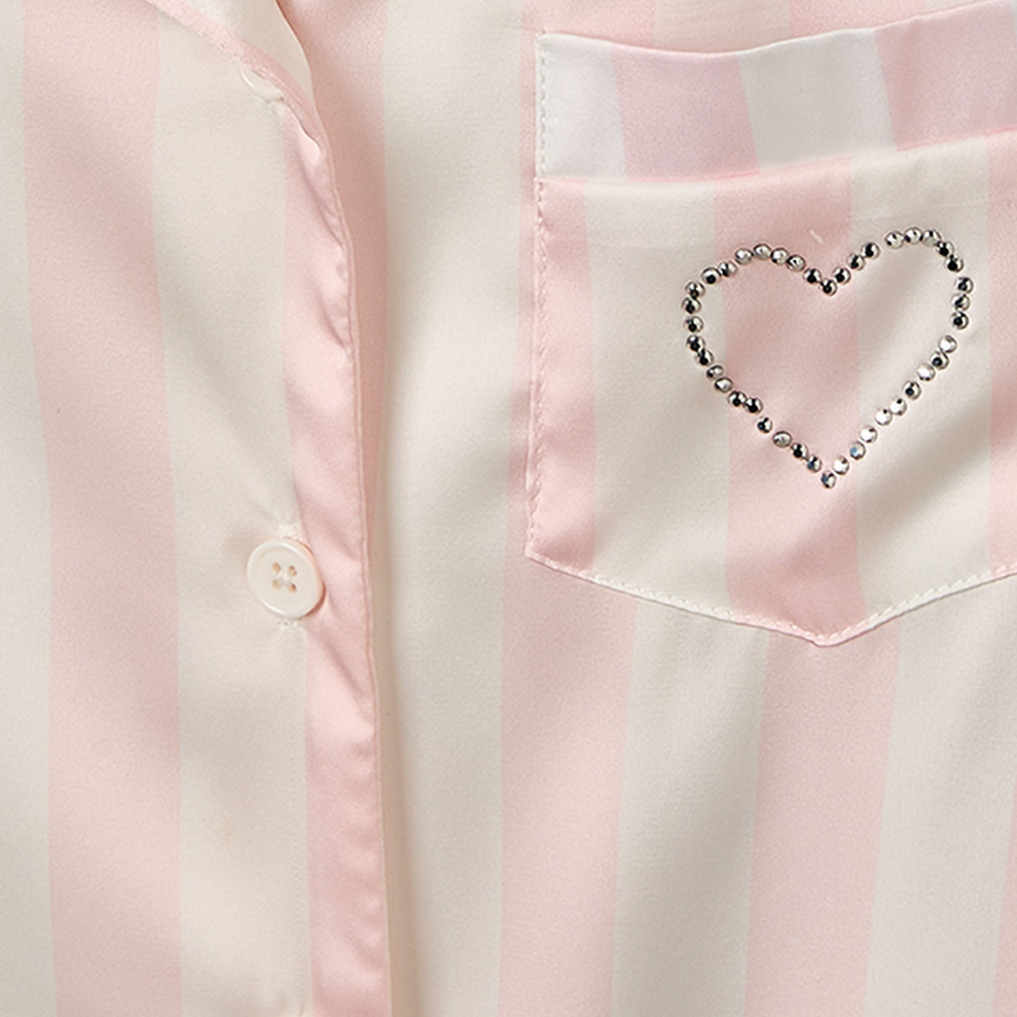 Juniors Cotton Collared Long Sleeves Pyjama Set with Stripes-girls-clothing-nightwear-image-5