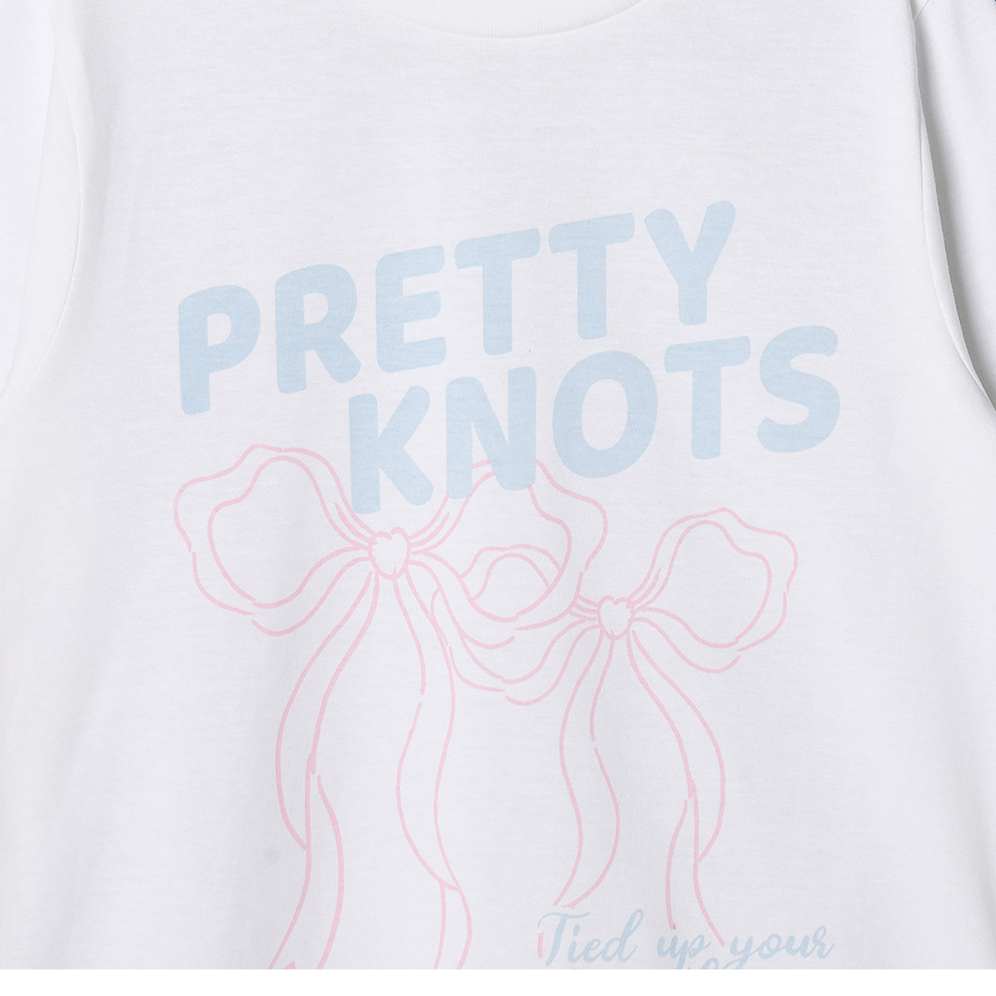 Juniors Cotton Crew Neck Long Sleeves Pyjama Set with Bow Print-girls-clothing-nightwear-image-7