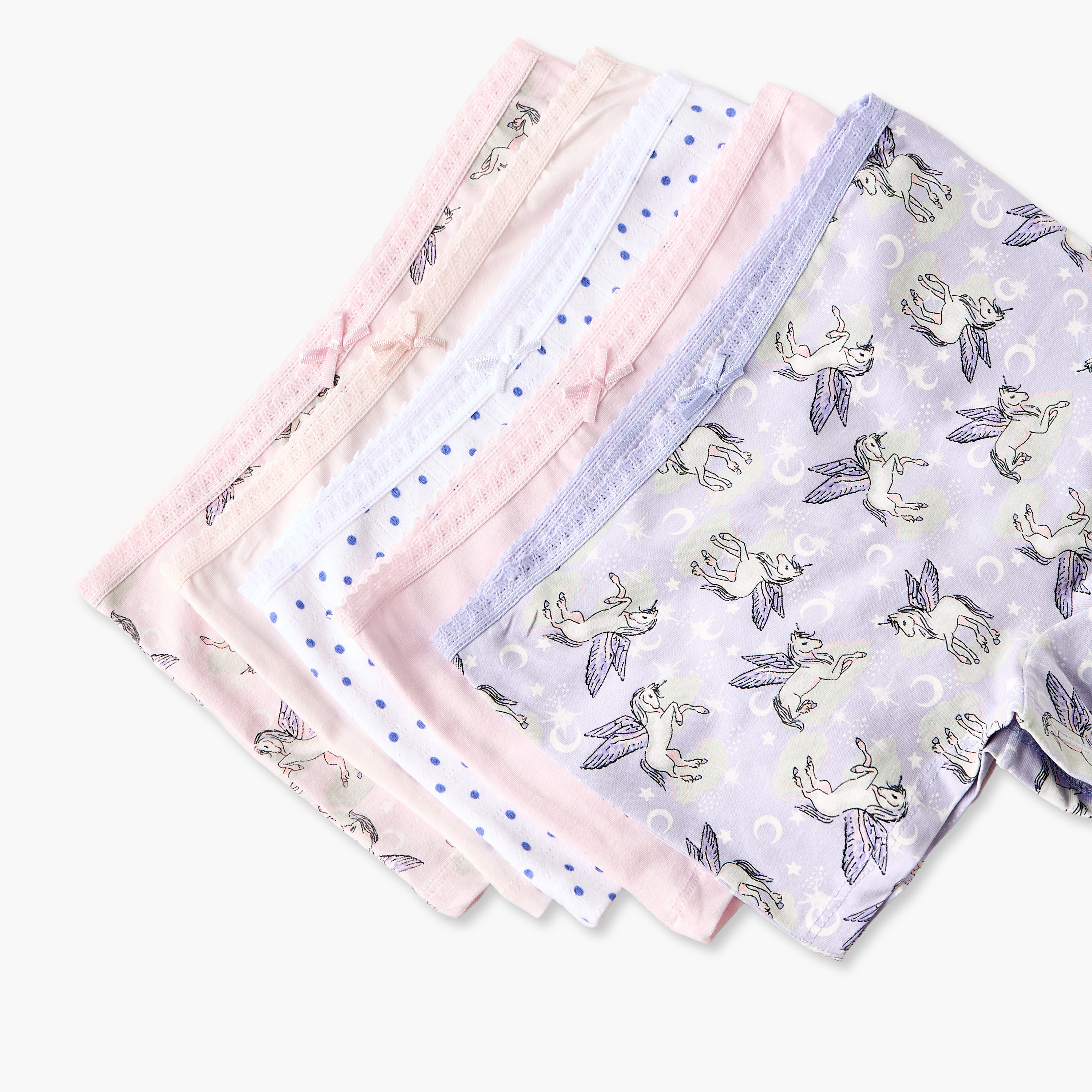 Pack of 5 Juniors Boyshort Briefs with Unicorn Print-girls-clothing-innerwear-panties-image-7