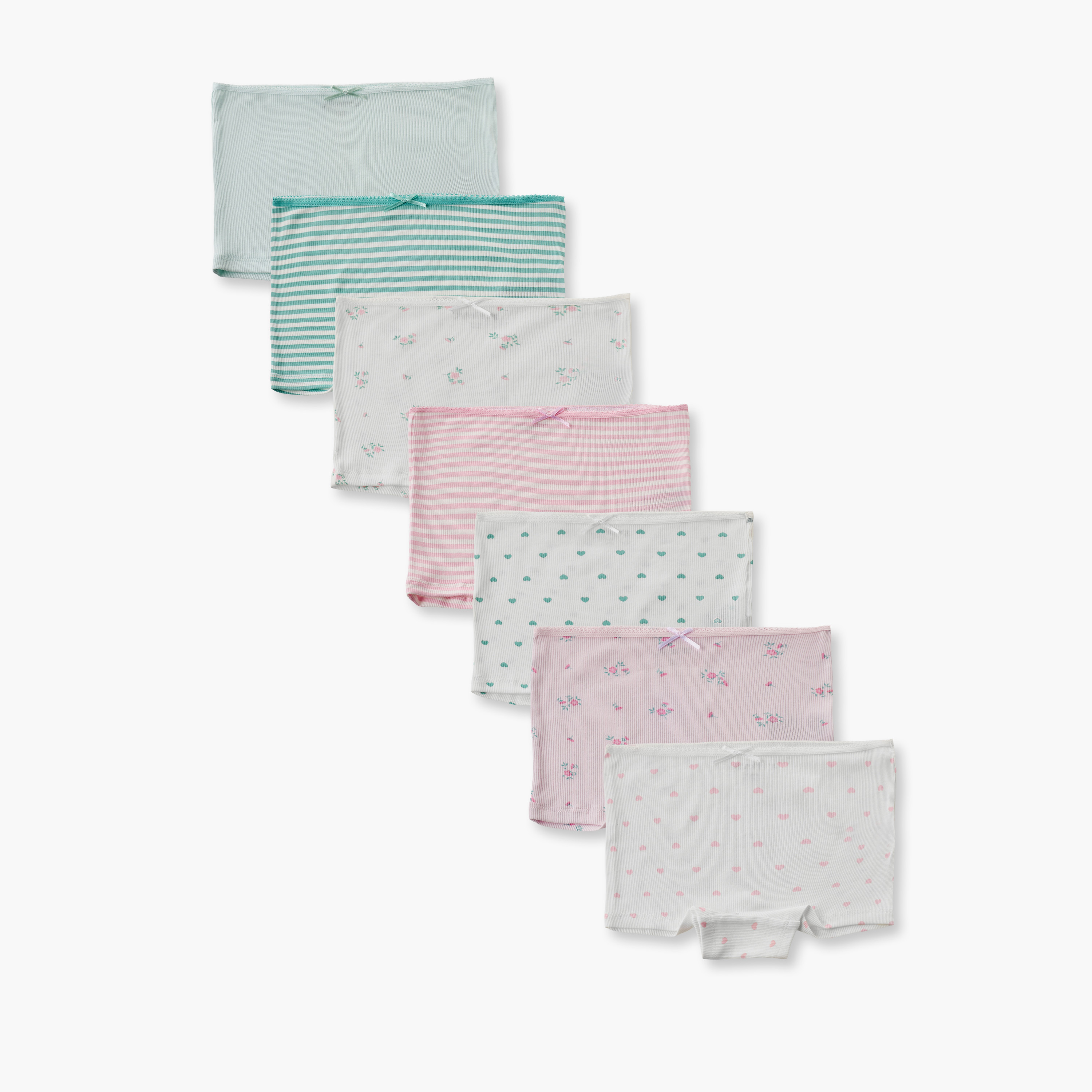 Pack of 7 Juniors Boxer Briefs with Heart Print-girls-clothing-innerwear-panties-image-1