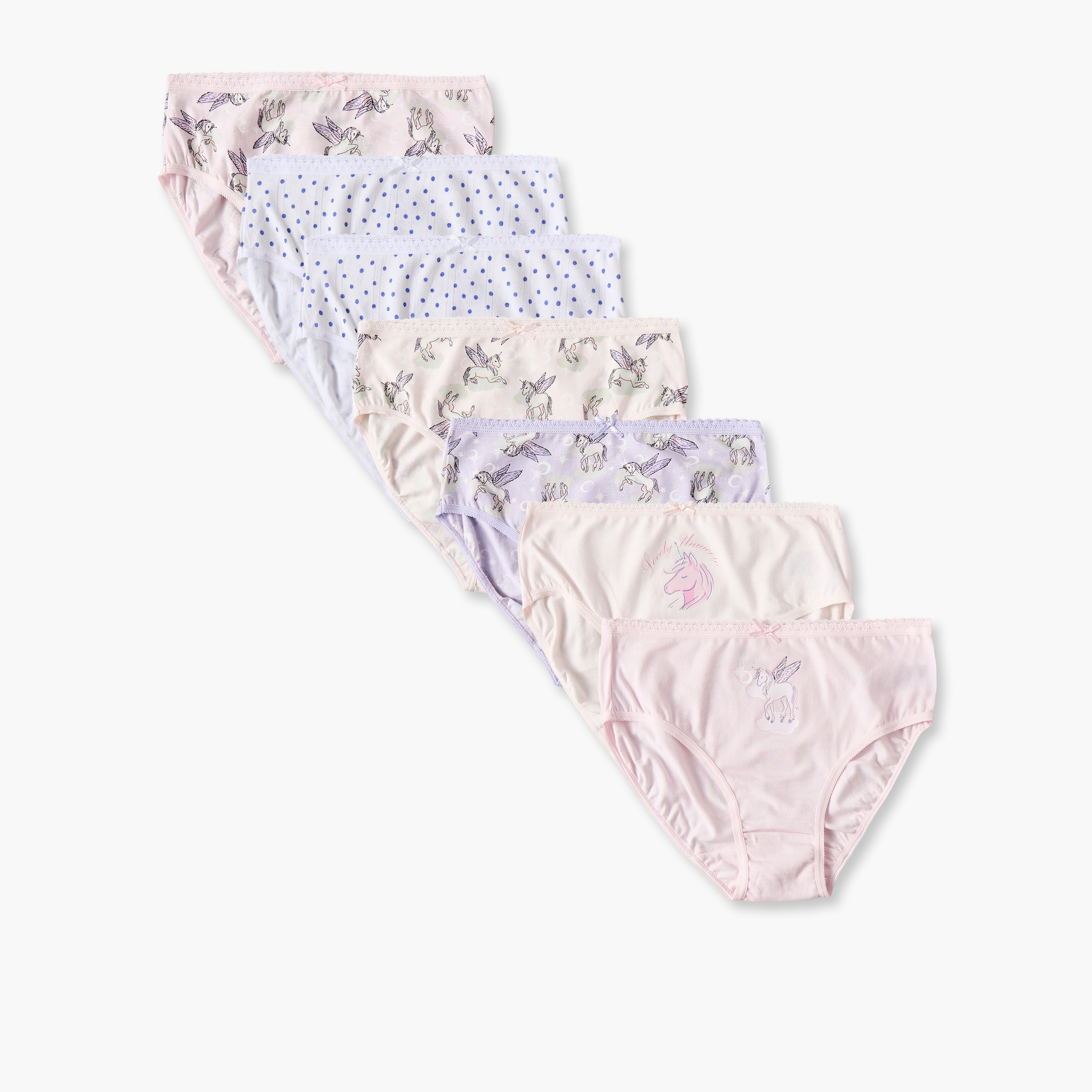 طقم سراويل داخلية بطبعات يونيكورن من جونيورز - 7 قطع-girls-clothing-innerwear-panties-image-1