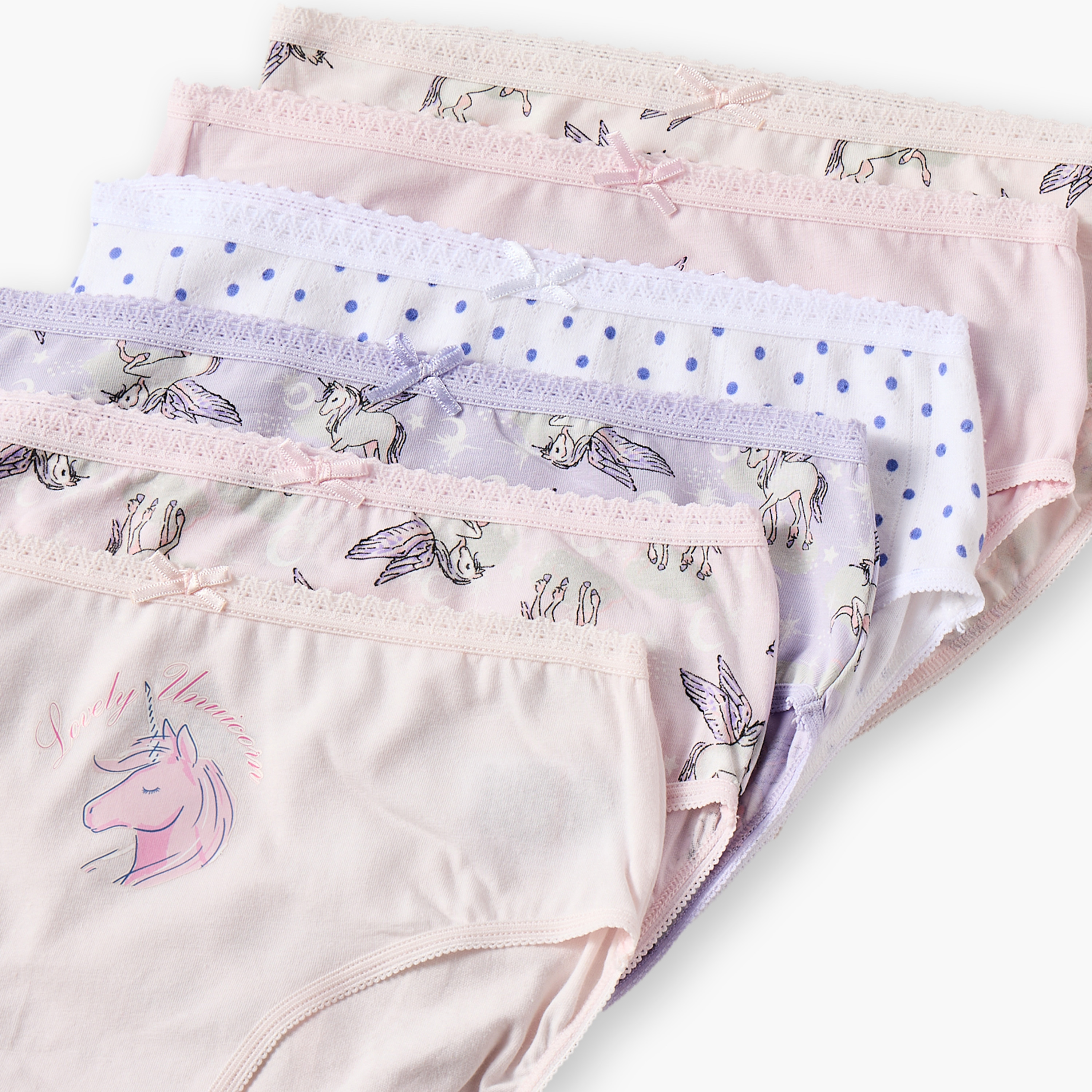 طقم سراويل داخلية بطبعات يونيكورن من جونيورز - 7 قطع-girls-clothing-innerwear-panties-image-9