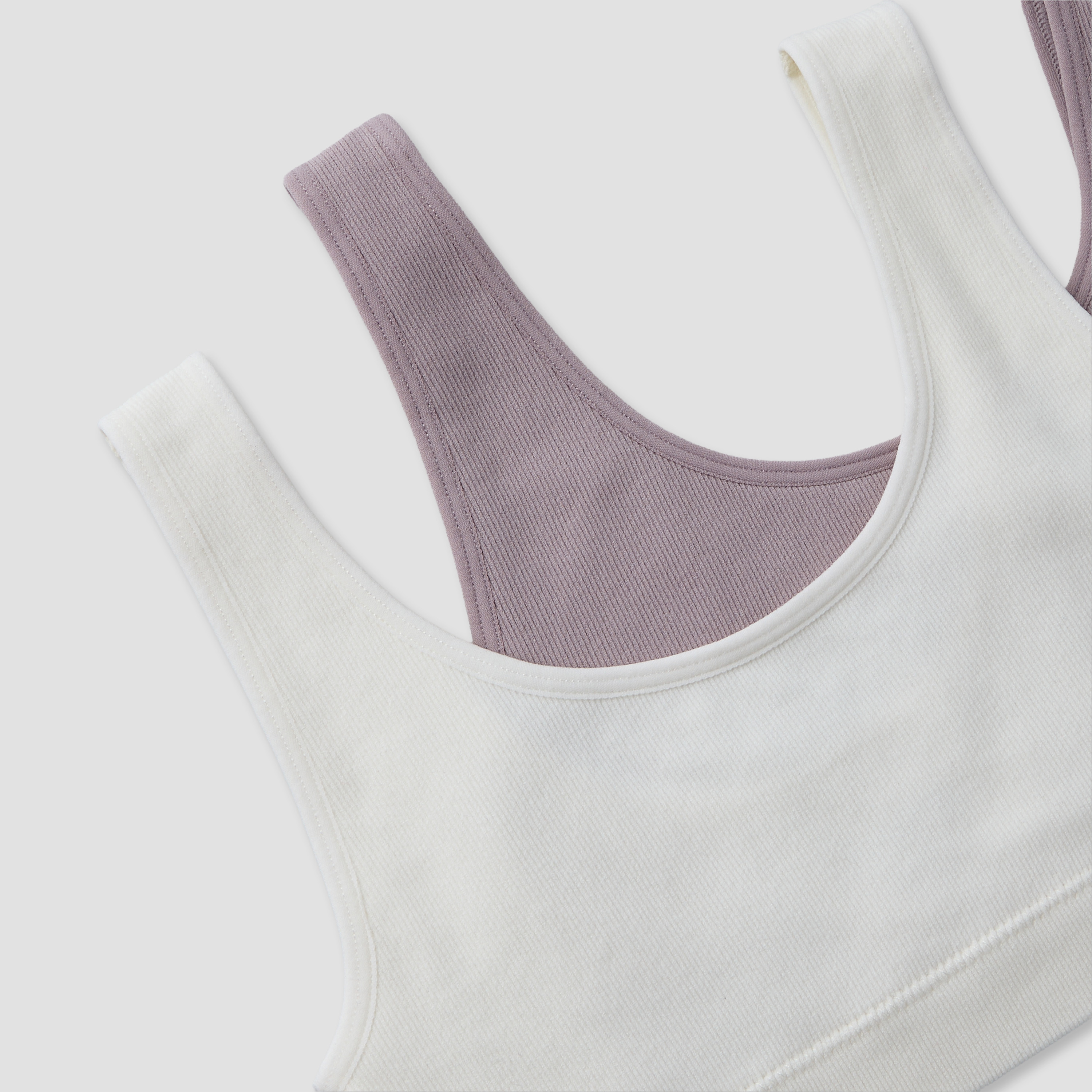 حمالة صدر تدريب قطنية بملمس مضلع من جونيورز - قطعتين-girls-clothing-innerwear-bras-image-6