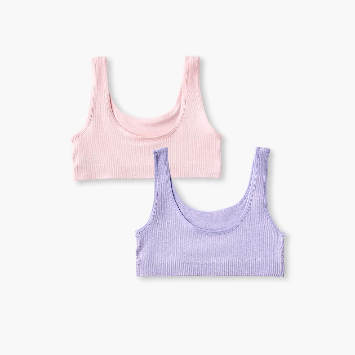 Pack of 2 Juniors Cotton Trainer Bras with Ribbed Design-girls-clothing-innerwear-bras-image-1