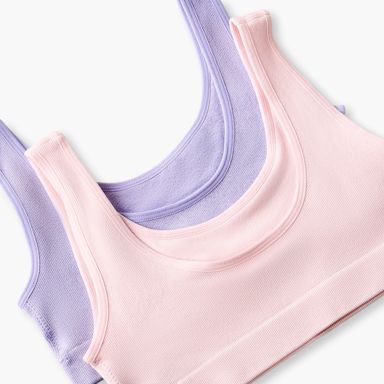 Pack of 2 Juniors Cotton Trainer Bras with Ribbed Design-girls-clothing-innerwear-bras-image-7