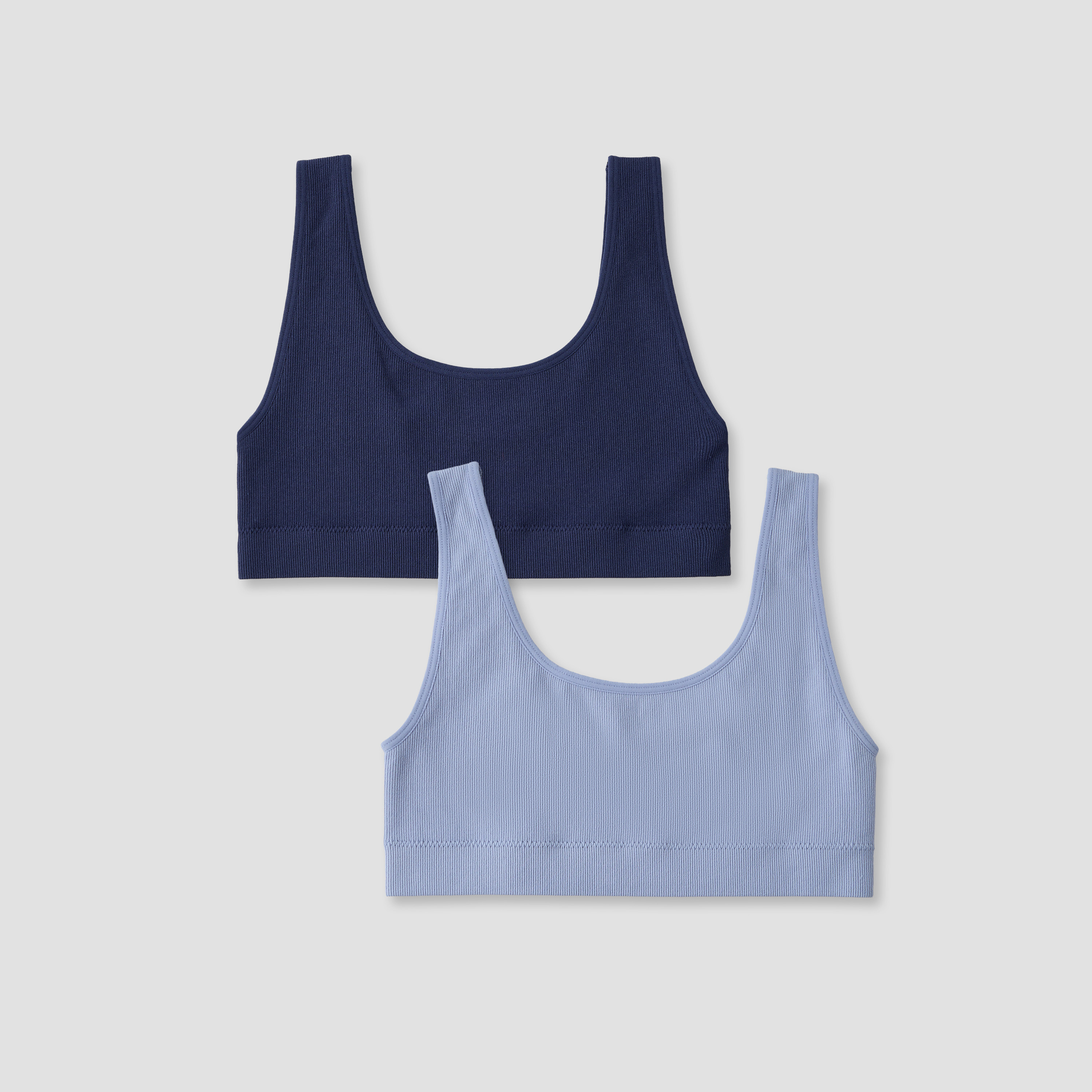 Pack of 2 Juniors Cotton Trainer Bra with Ribbed Texture-girls-clothing-innerwear-bras-image-1