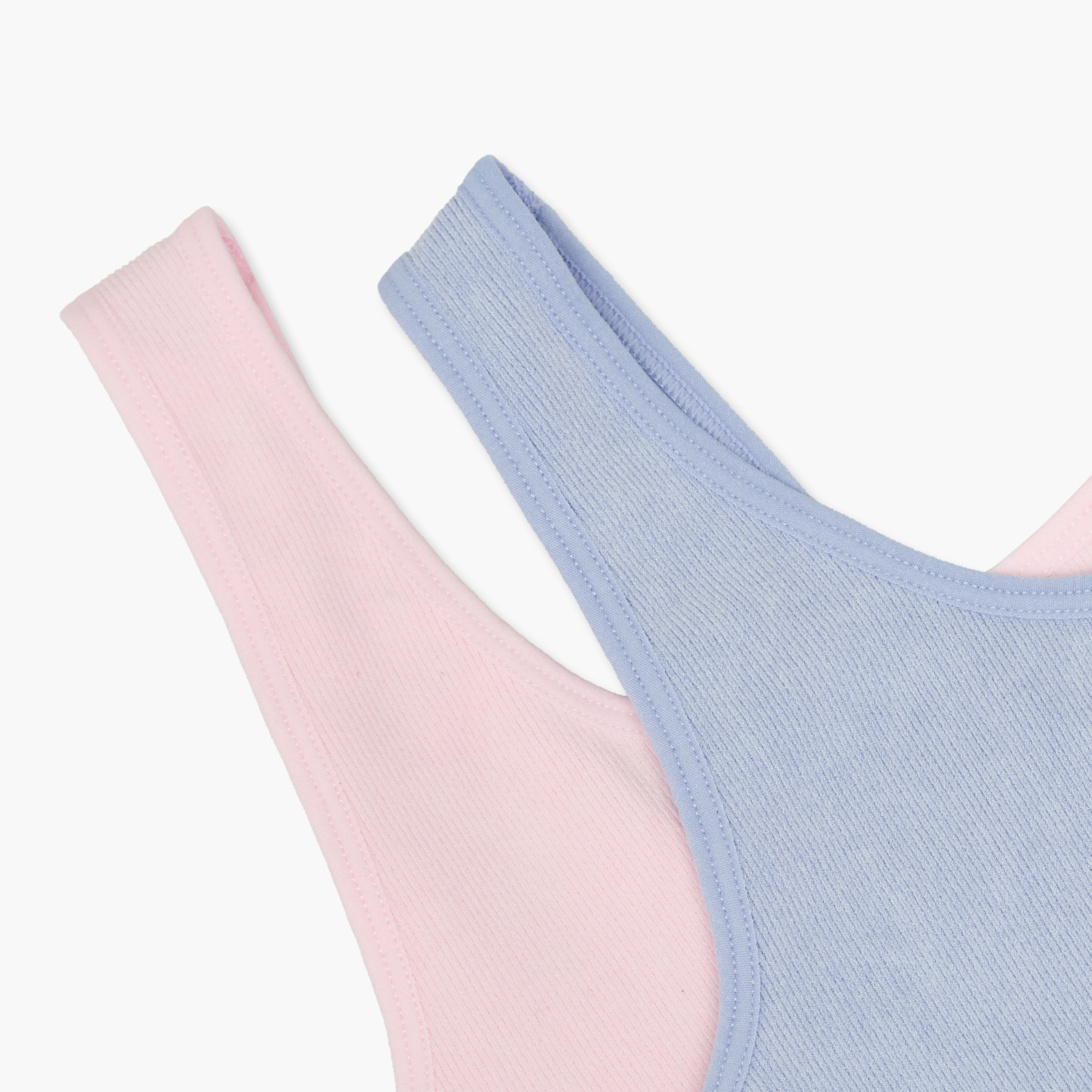 Pack of 2 Juniors Cotton Trainer Bra with Ribbed Texture-girls-clothing-innerwear-bras-image-3